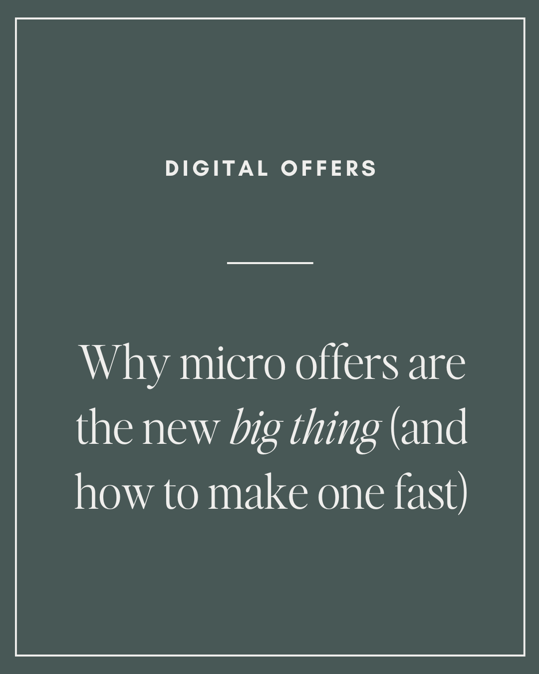 Why Micro Offers Are the New Big Thing (And How to Make One Fast)