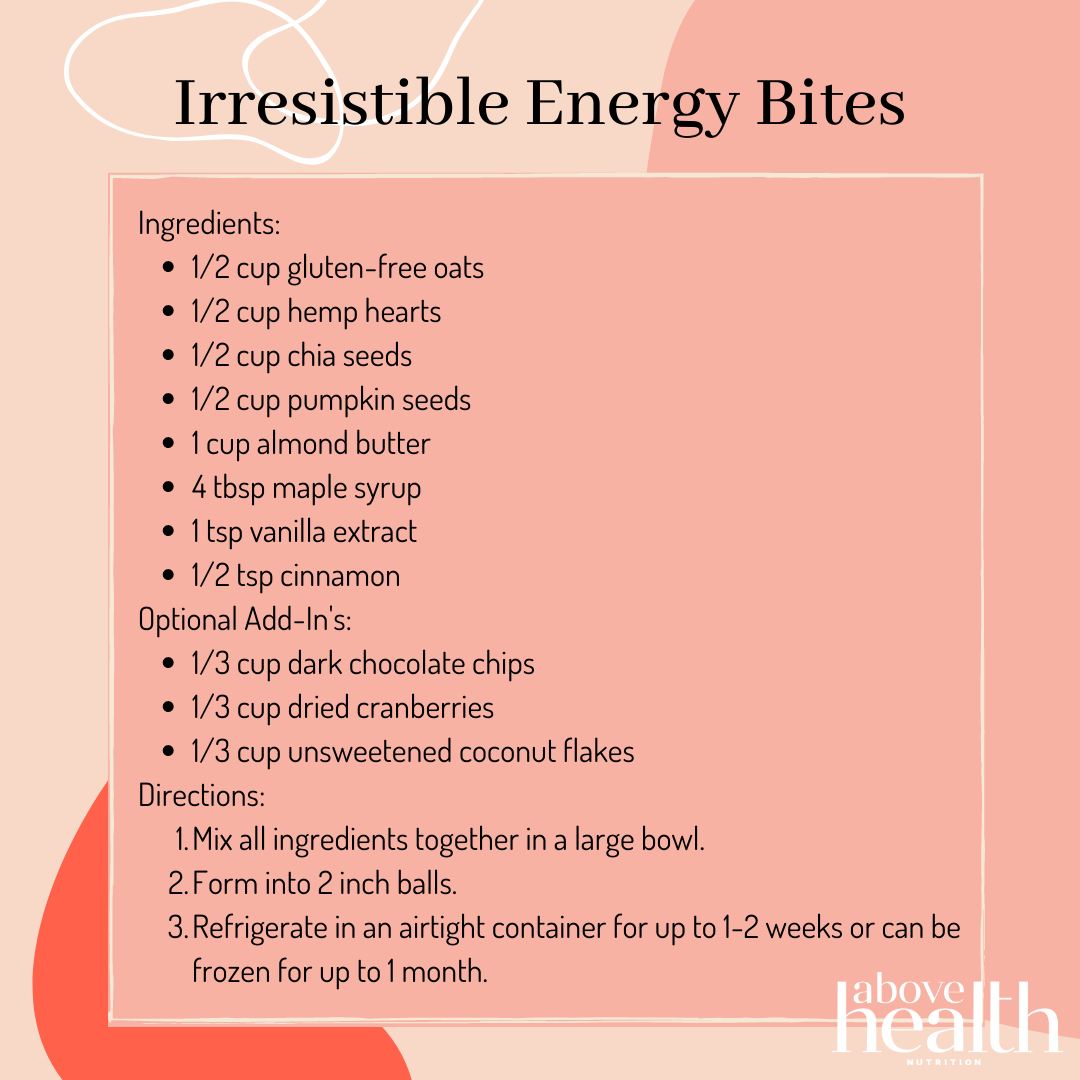 Irresistible Energy Bites — Above Health Nutrition
