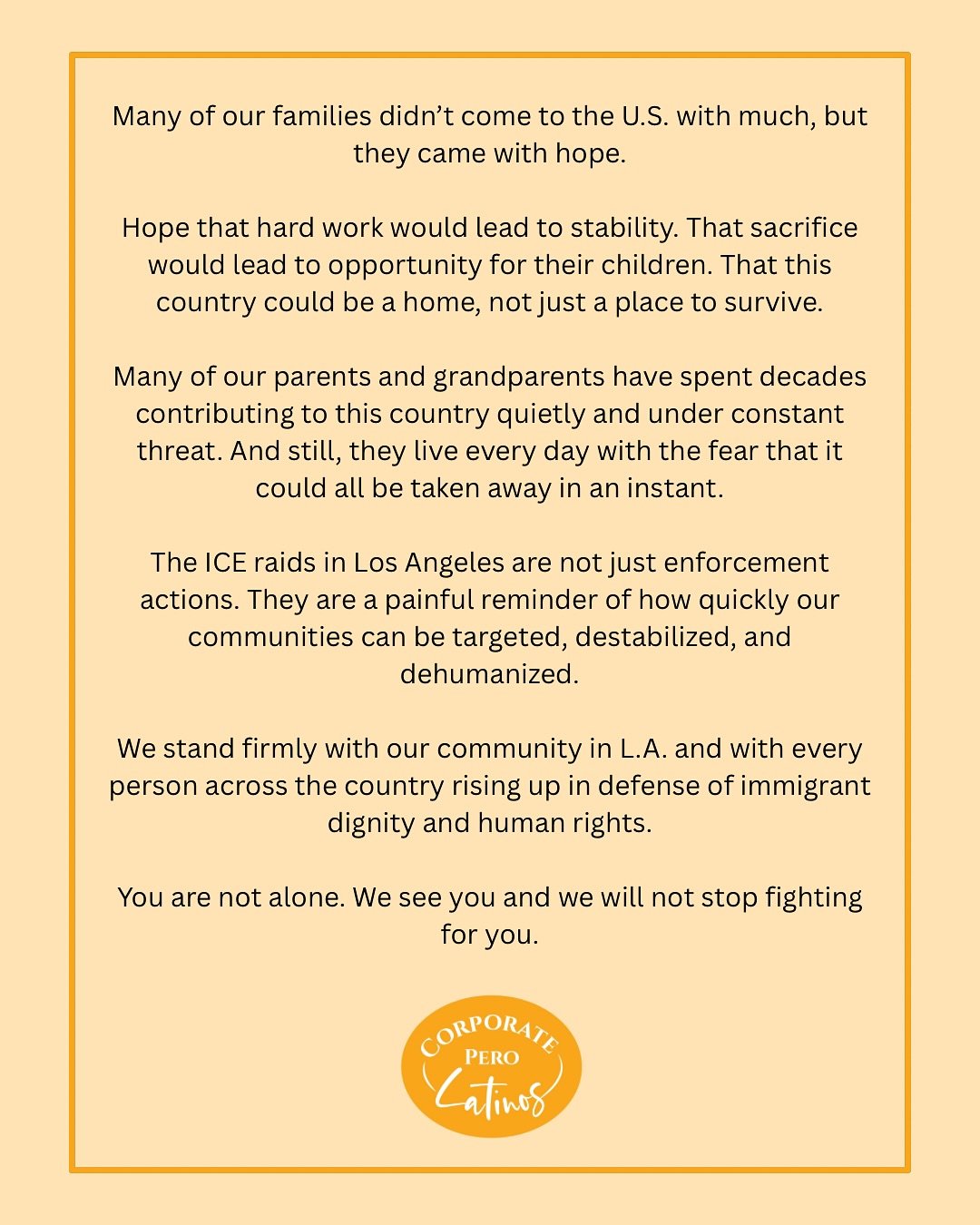 Behind every story is a family torn apart and dreams put on hold. Our communities are currently facing fear and uncertainty but also resilience and unwavering love. ❤️&zwj;🩹 

Please remember to take care of yourselves and your loved ones. We will c