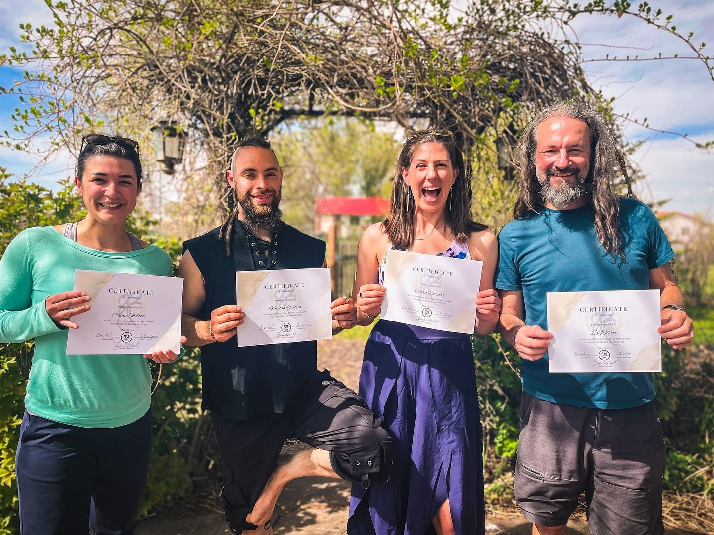 There are four more beautiful yoga teachers in the world today. Congratulations to our new graduates: Ciara Carucci, Anne Shelton, Za Wilcox, and Nicolas Peters! We couldn&rsquo;t be more proud of the journey these humans undertook 5 months ago. When