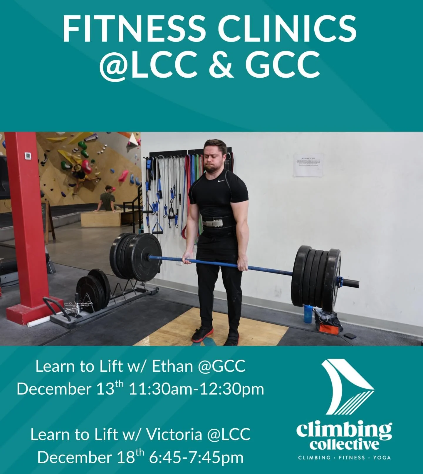 Learn to Lift classes coming up at Longmont and Greeley Climbing Collective!

Perfect for beginners or anyone wanting to build confidence with weights. 

These classes are included with membership!