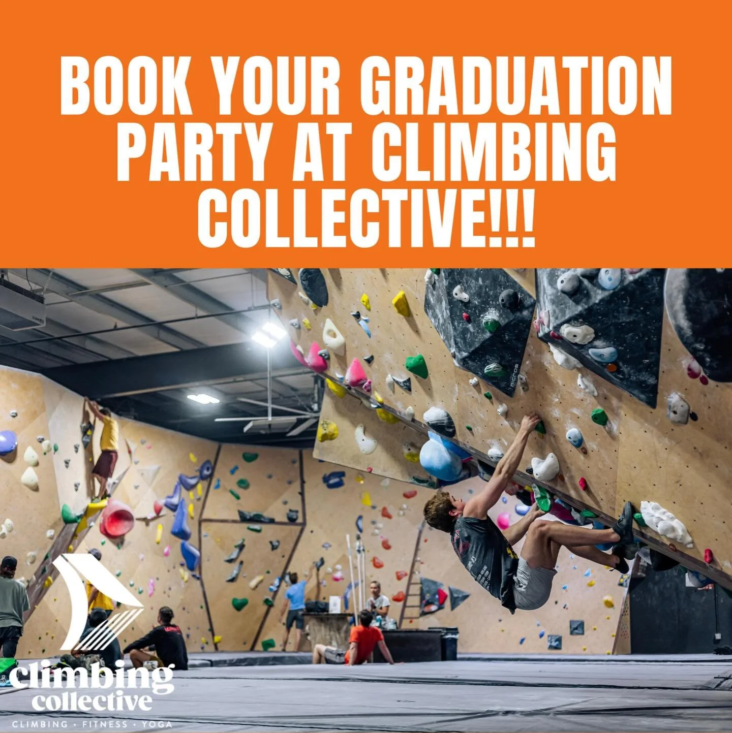 Howdy, Greeley Community!

Graduation is a huge milestone, and what better way to celebrate than with a climbing party at Greeley Climbing Collective?

Our grad parties are a fun, active, and totally unique way to bring friends and family together to