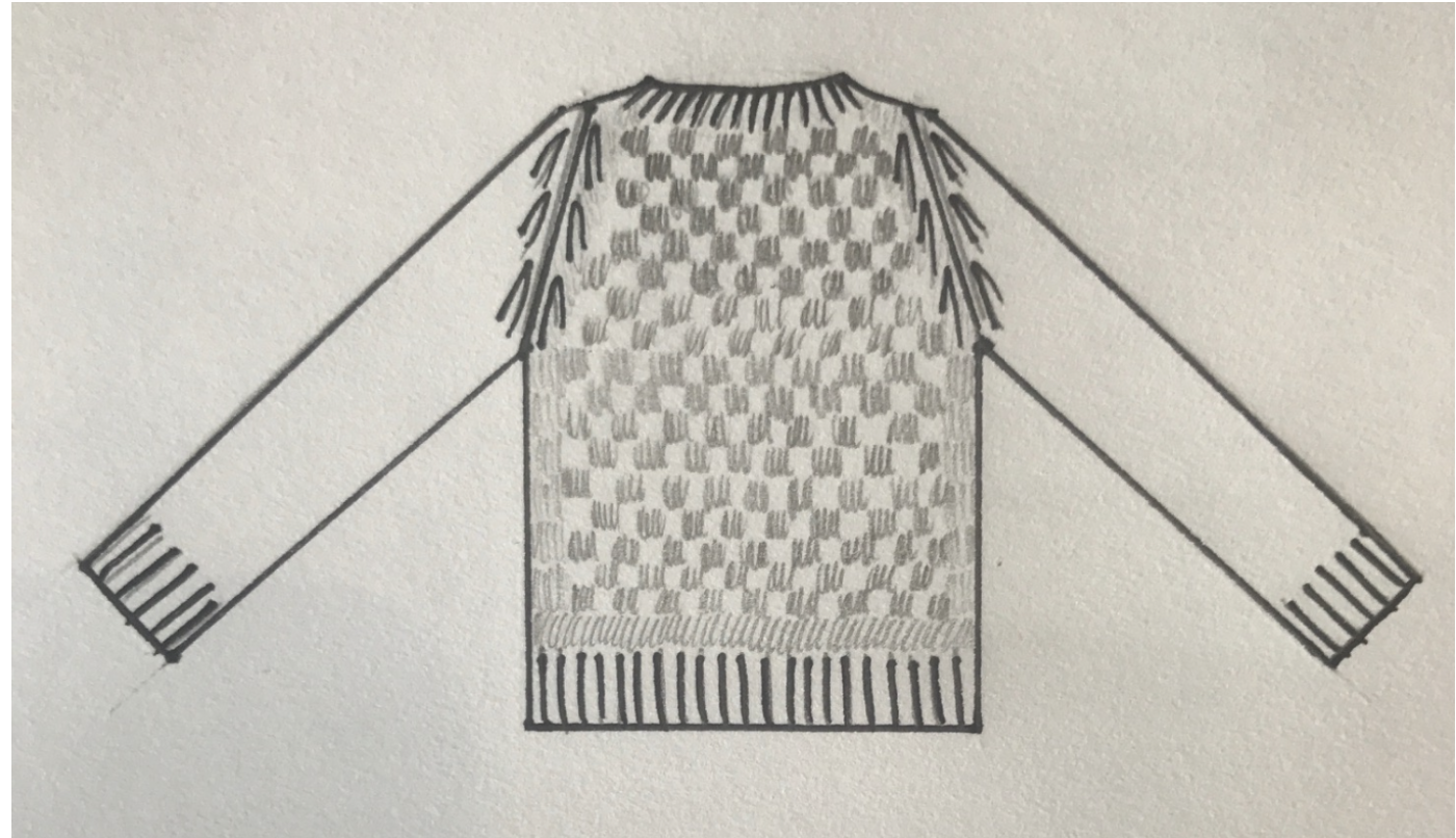 Look 2 Open Crochet Back Knit Front with Darting