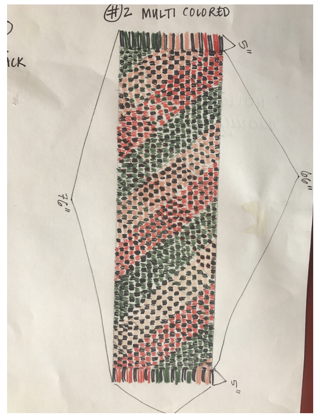 Look 4 Crochet Slide Scarf Sketch
