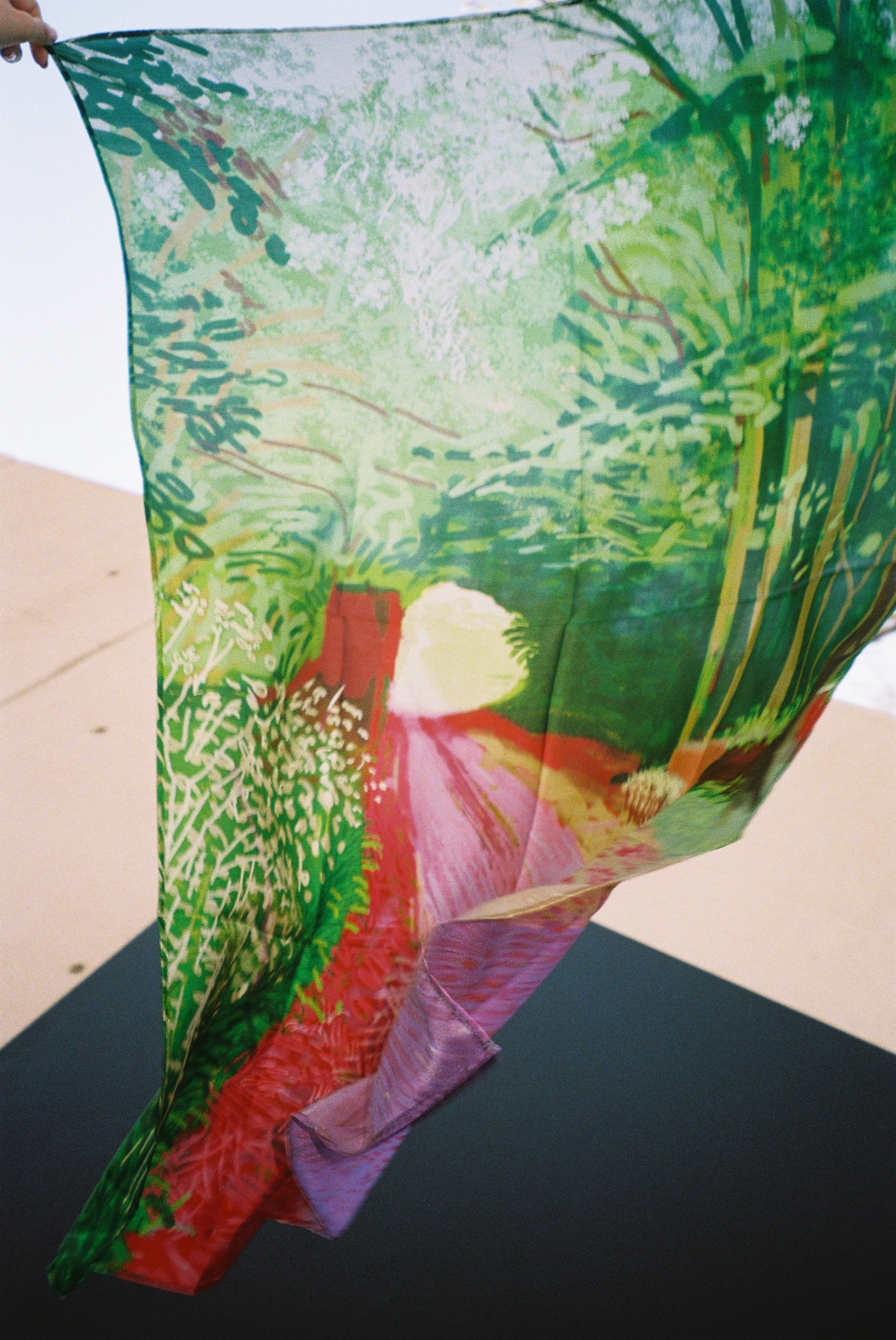 David Hockney Foundation, iPad drawings made into scarves for the MFAH
