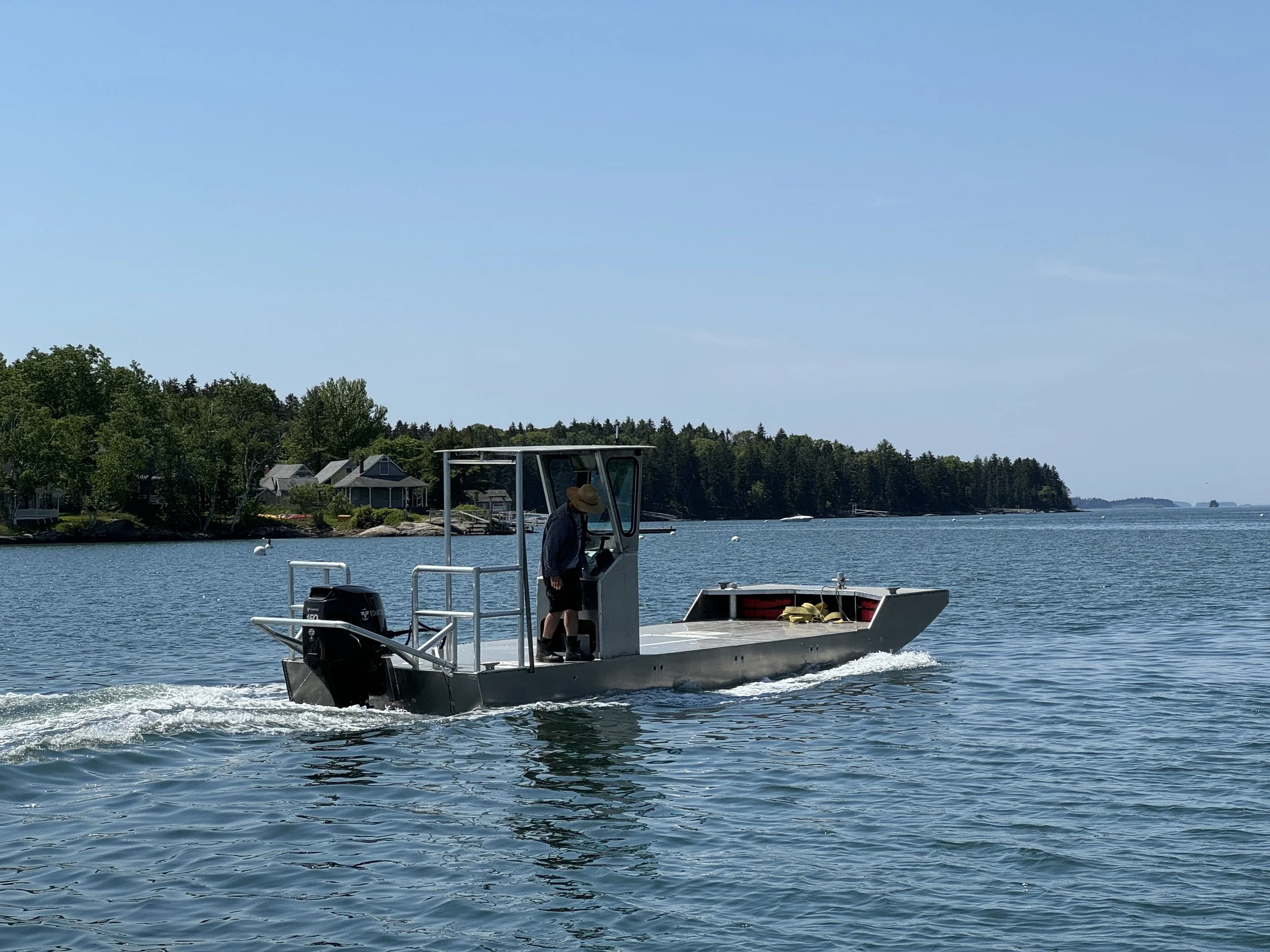 The Boat Yard's New Maine Skiff in the Fast Barge configuration