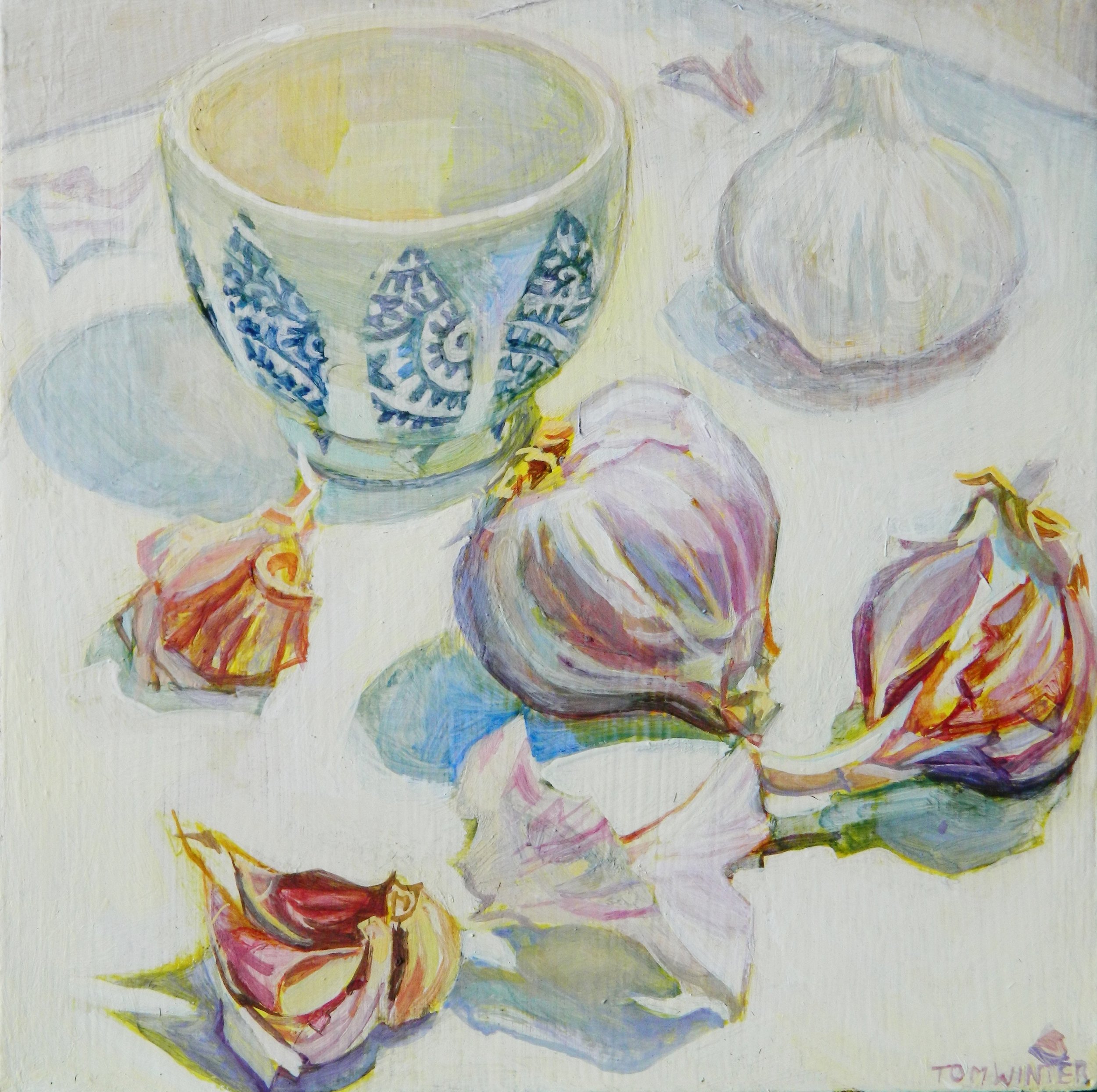 Garlic and Decorative Bowl