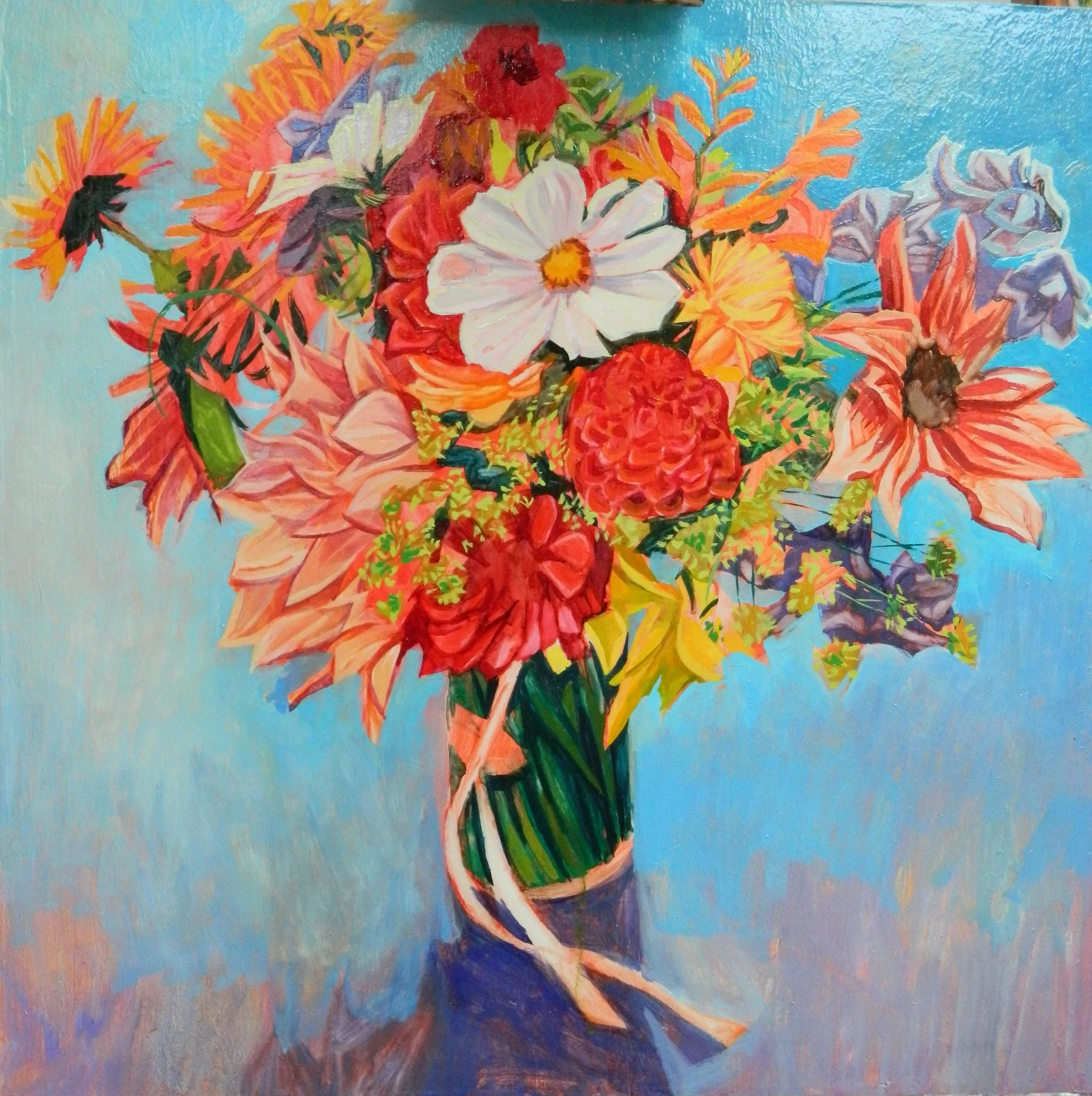 Ella Wedding Bouquet: Oil on Board