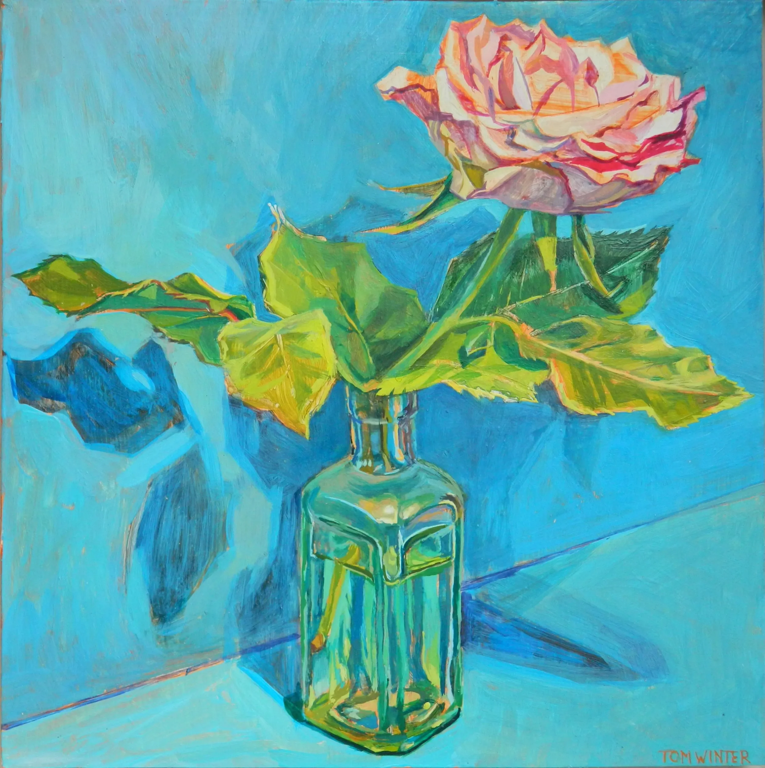 Rose & Vintage Medicine Bottle Greetings Cards (Set of 4)