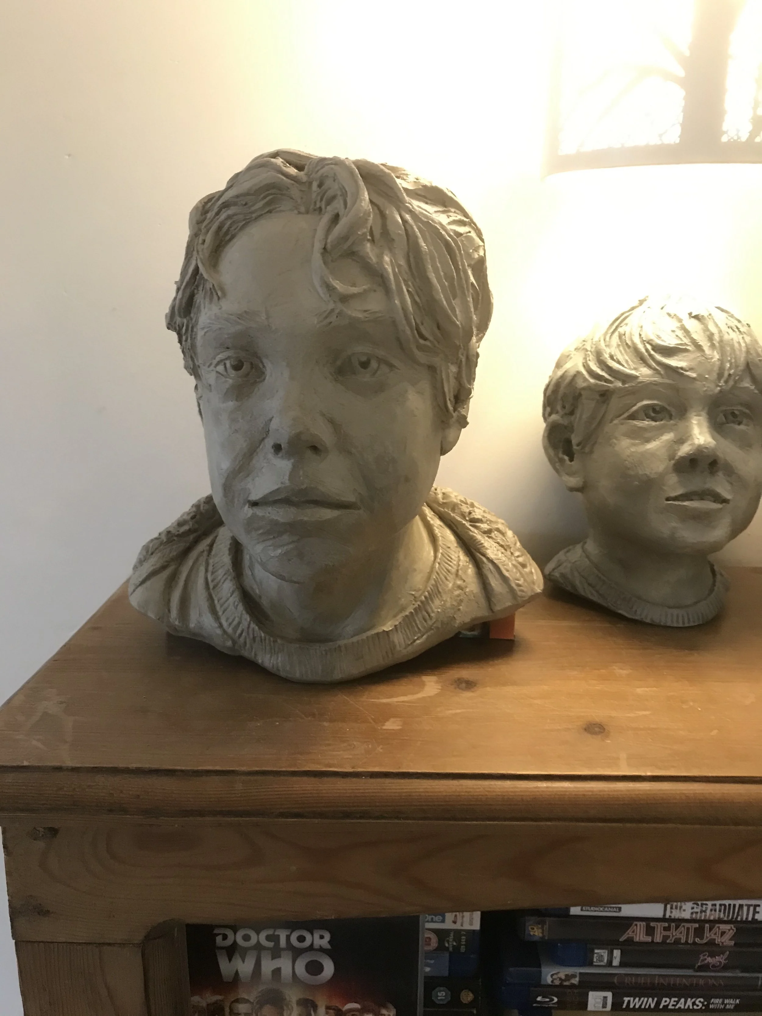 Clay Heads of Toby and Freddie