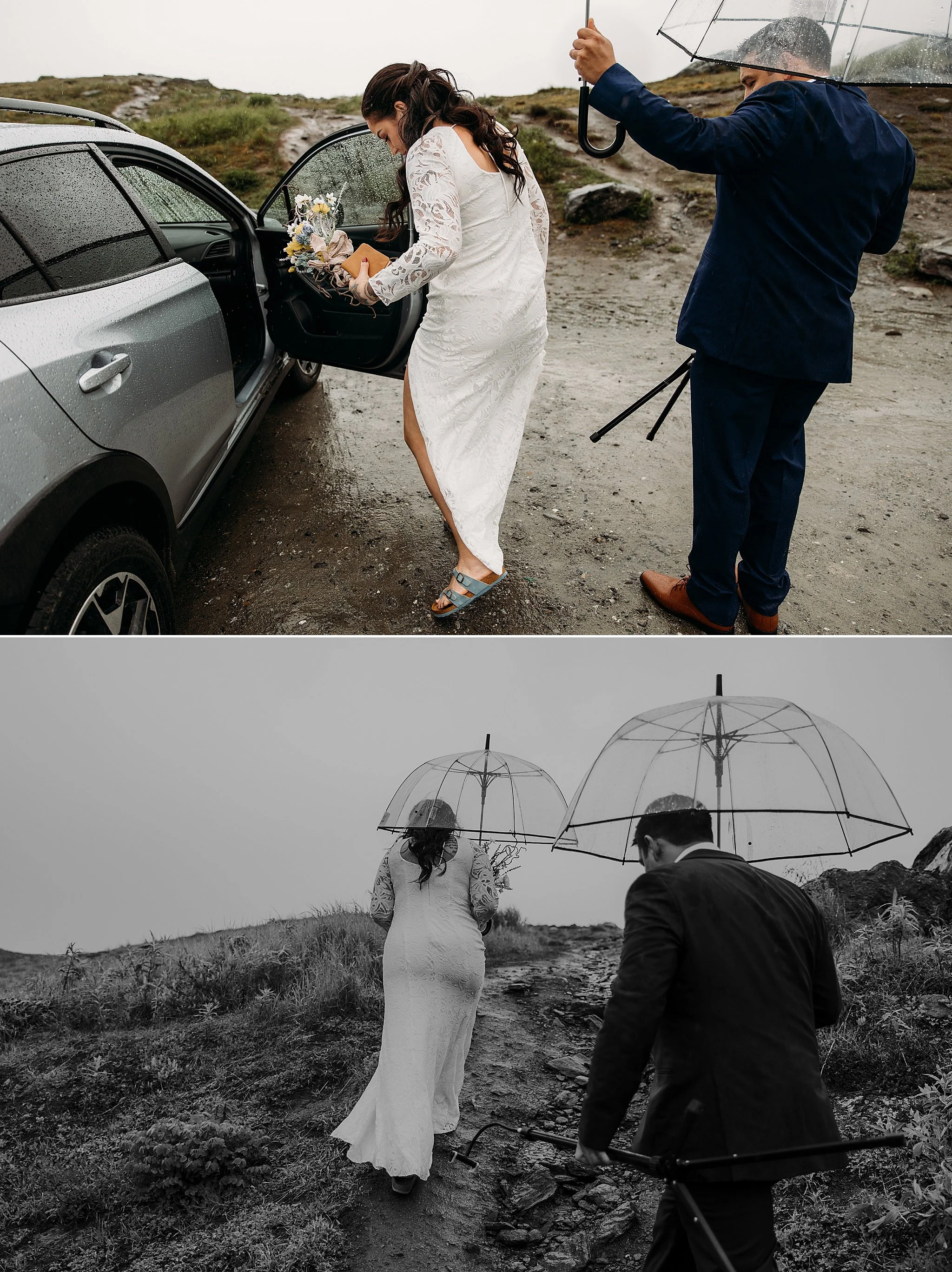 Rainy Day Wedding at Hatcher Pass in Alaska
