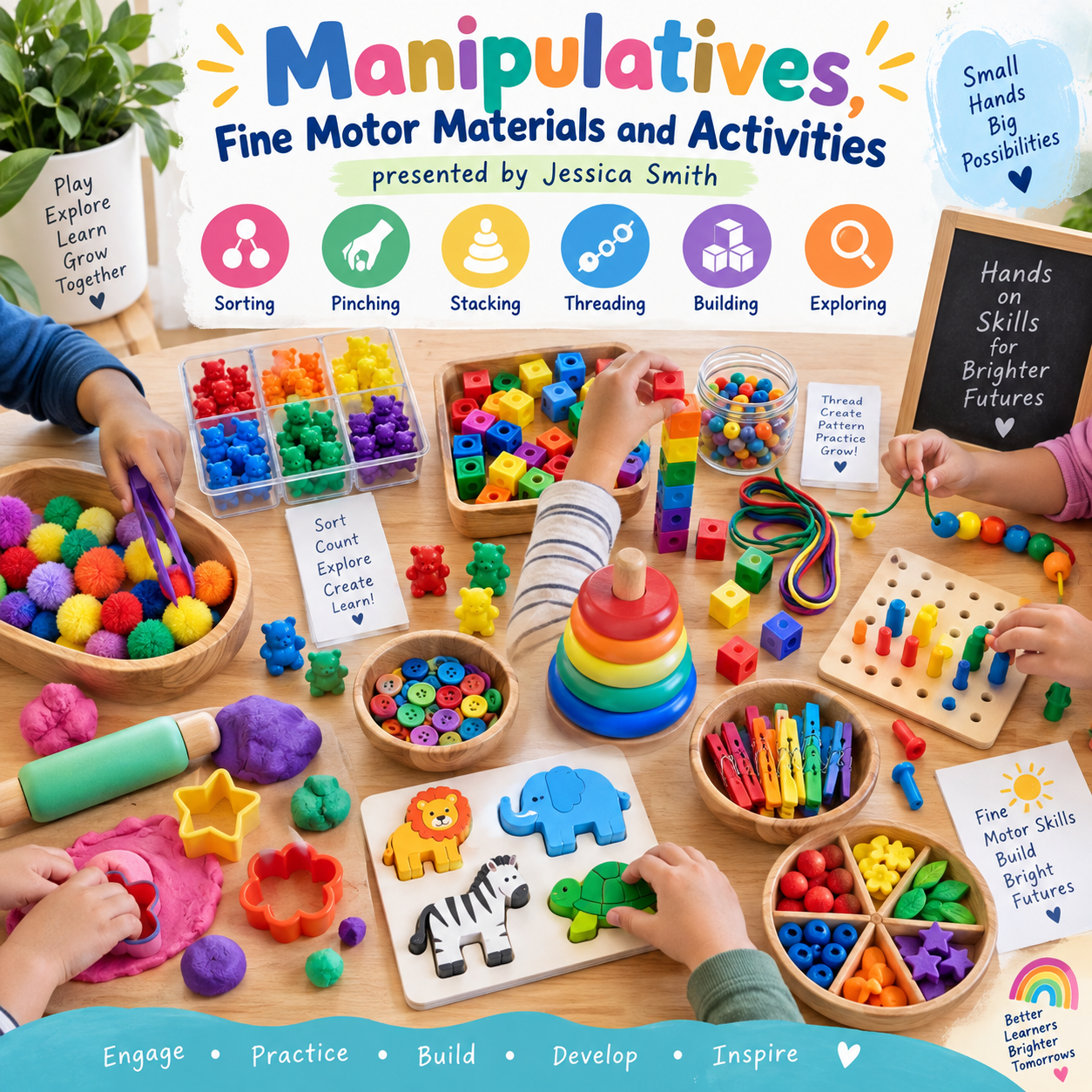 Manipulatives: Fine Motor Materials and Activities/ Monday, October 12th/ 6:30-8:30 PM