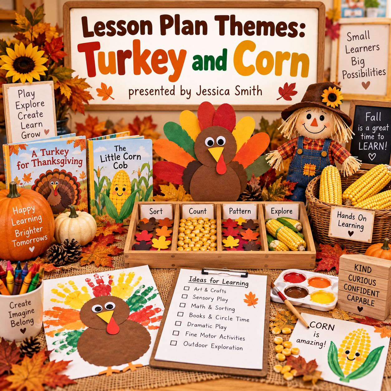 Lesson Plan Theme: Turkeys and Corn/ Thursday, October 29th/ 6:30-8:30 PM