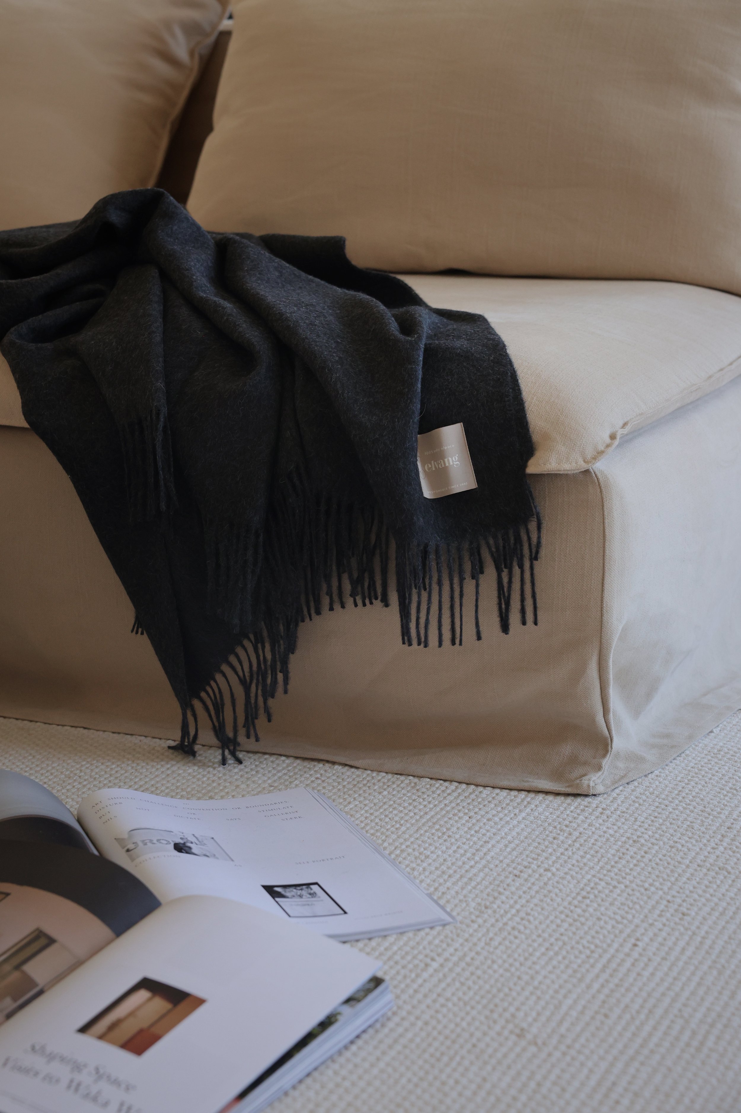 Elvang Throw in Dark Grey