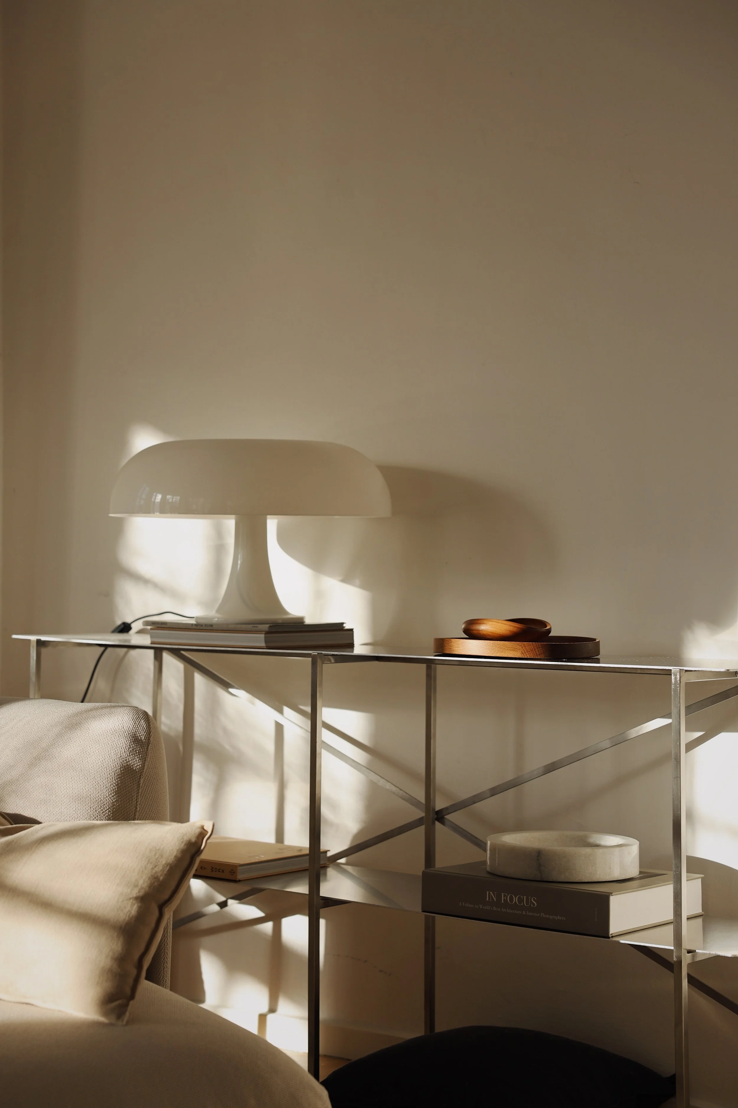 The Aluminium Shelf by Nutsandwoods in my living room.