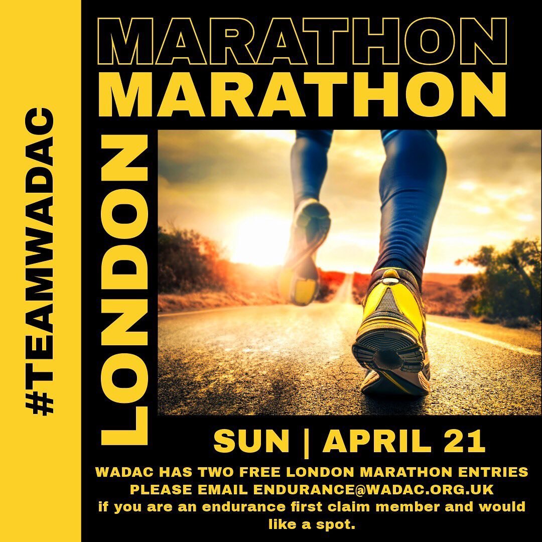 London Calling!

2 club places available for 2024 London Marathon. Please email endurance@wadac.org.uk to register your interest. 

#teamWADAC