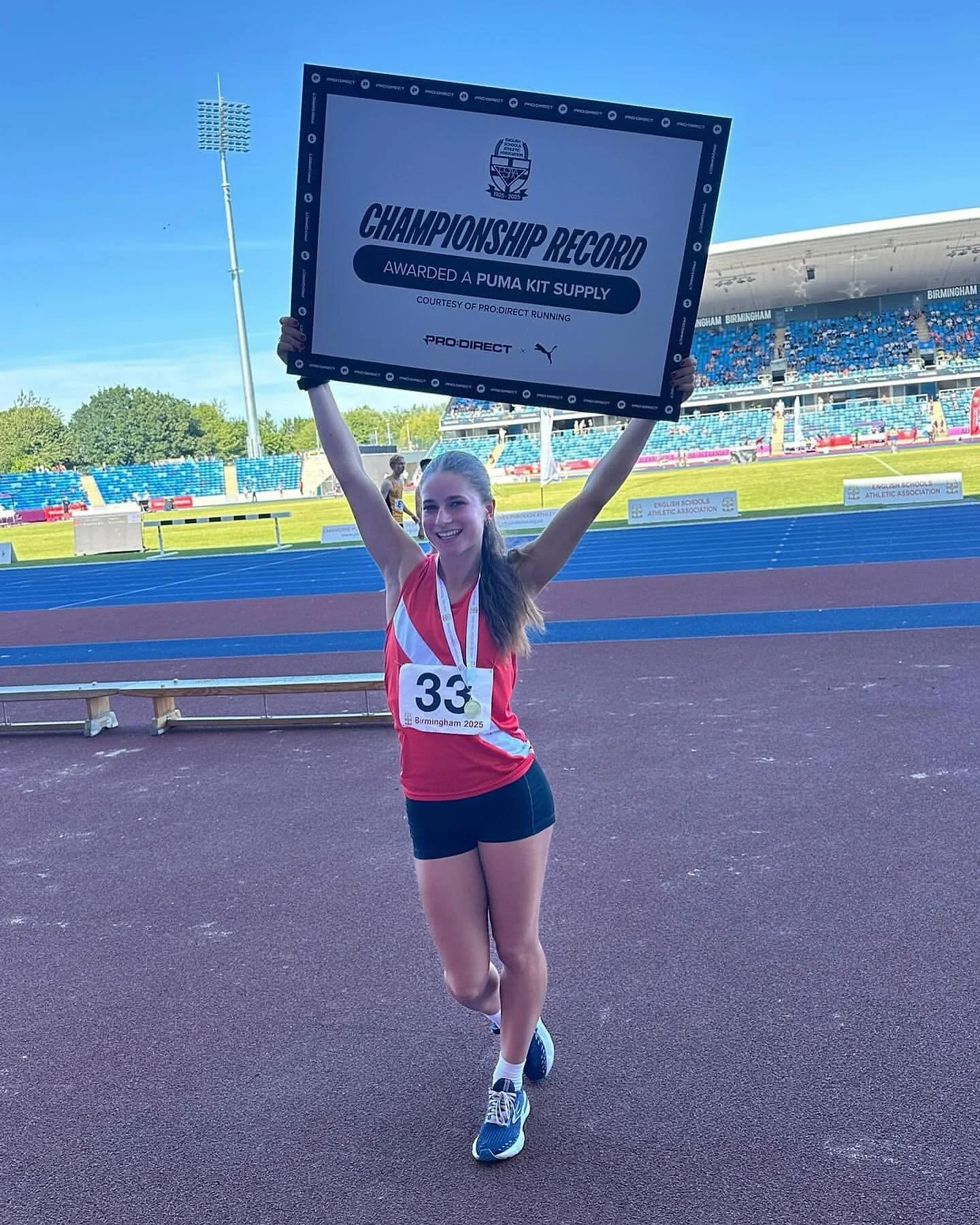 TAKE A BOW LUCIA BERTACHINI
⭐ English Schools Champion
⭐ Championship record
⭐ British record 
⭐ U18 World Lead

In Lucia&rsquo;s words&hellip; ENGLISH SCHOOLS 2025
41.13 in the 300m hurdles this weekend! This allowed me to defend my English schools 
