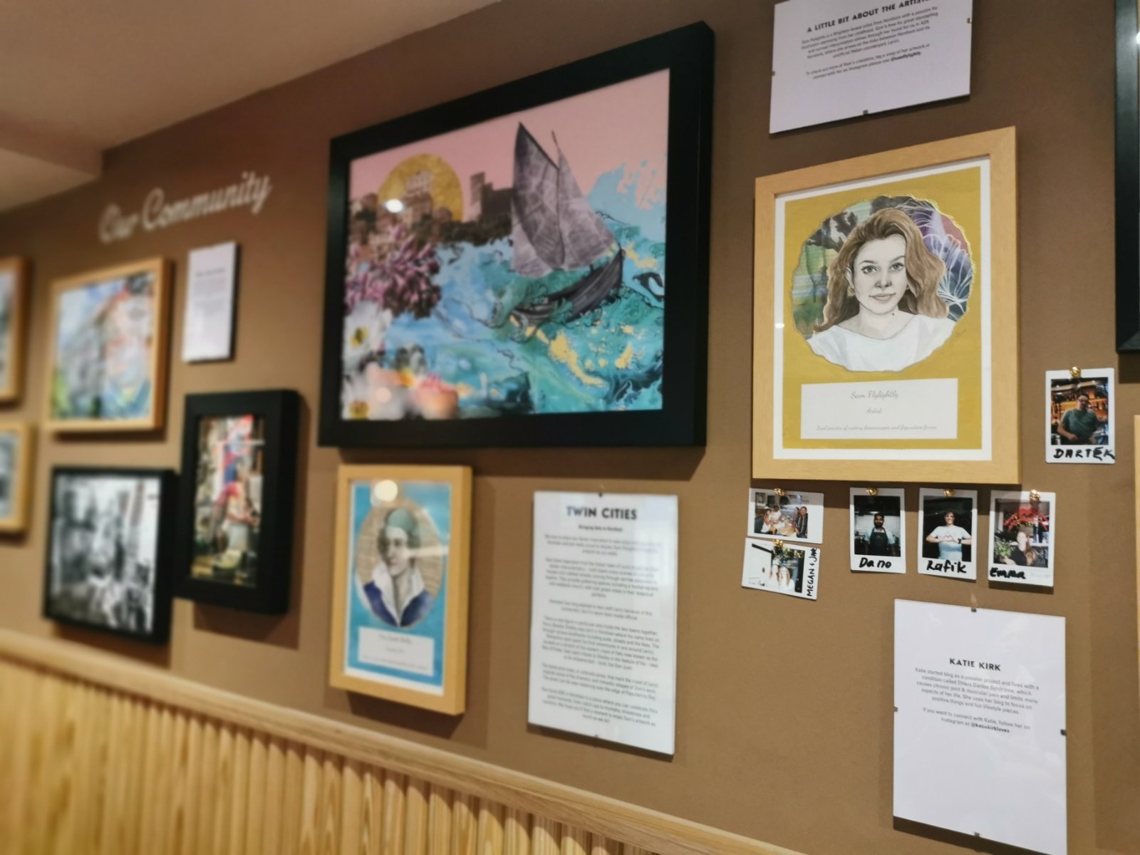 Community wall at ASK Italian Horsham by Sam Flylightly