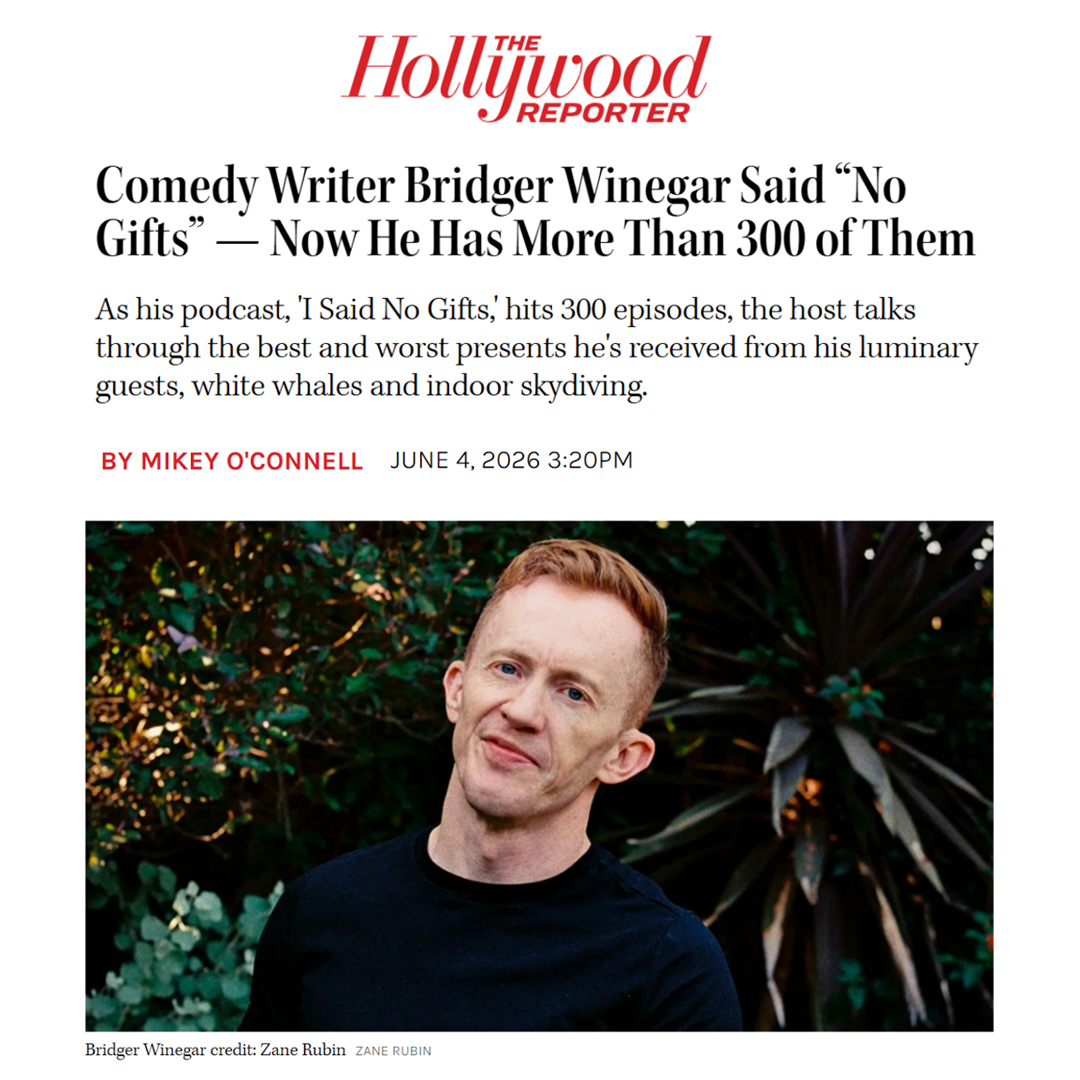 Comedy Writer Bridger Winegar Said “No Gifts” - Now He Has More Than 300 of Them