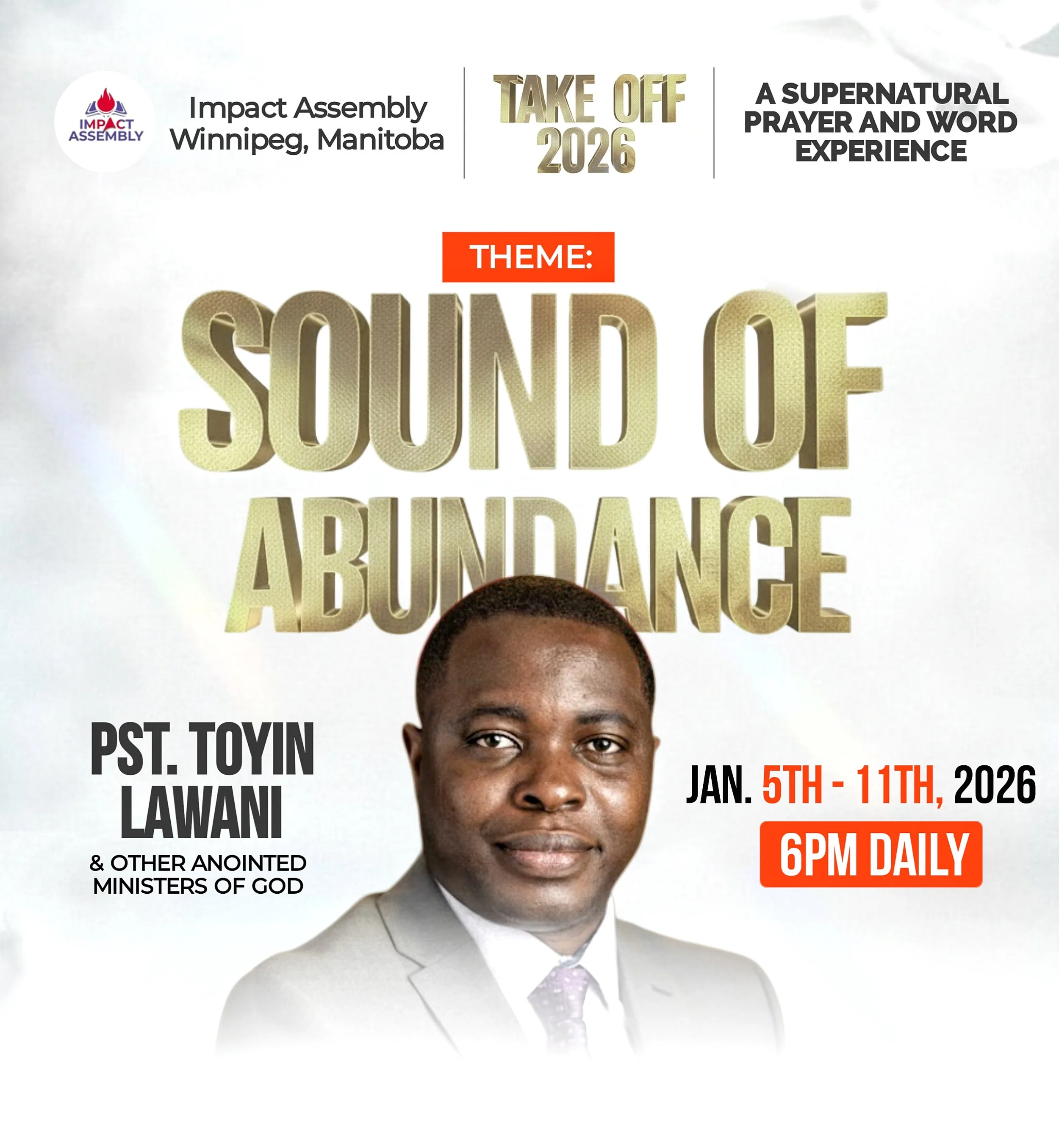 Take Off 2026: A Supernatural Prayer and Word Experience