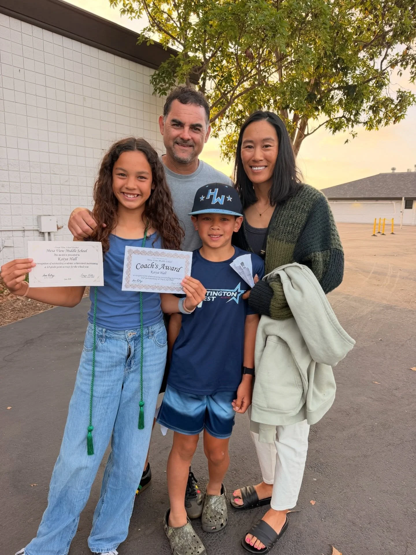 Just a set a parents bursting with pride on our girl&rsquo;s first year of middle school accomplishments! ❤️🥰🥹
Walking away with a scholar award for obtaining a 4.0 all year long and a Coach&rsquo;s Award as an MVP for Track and Field. 
Congratulat