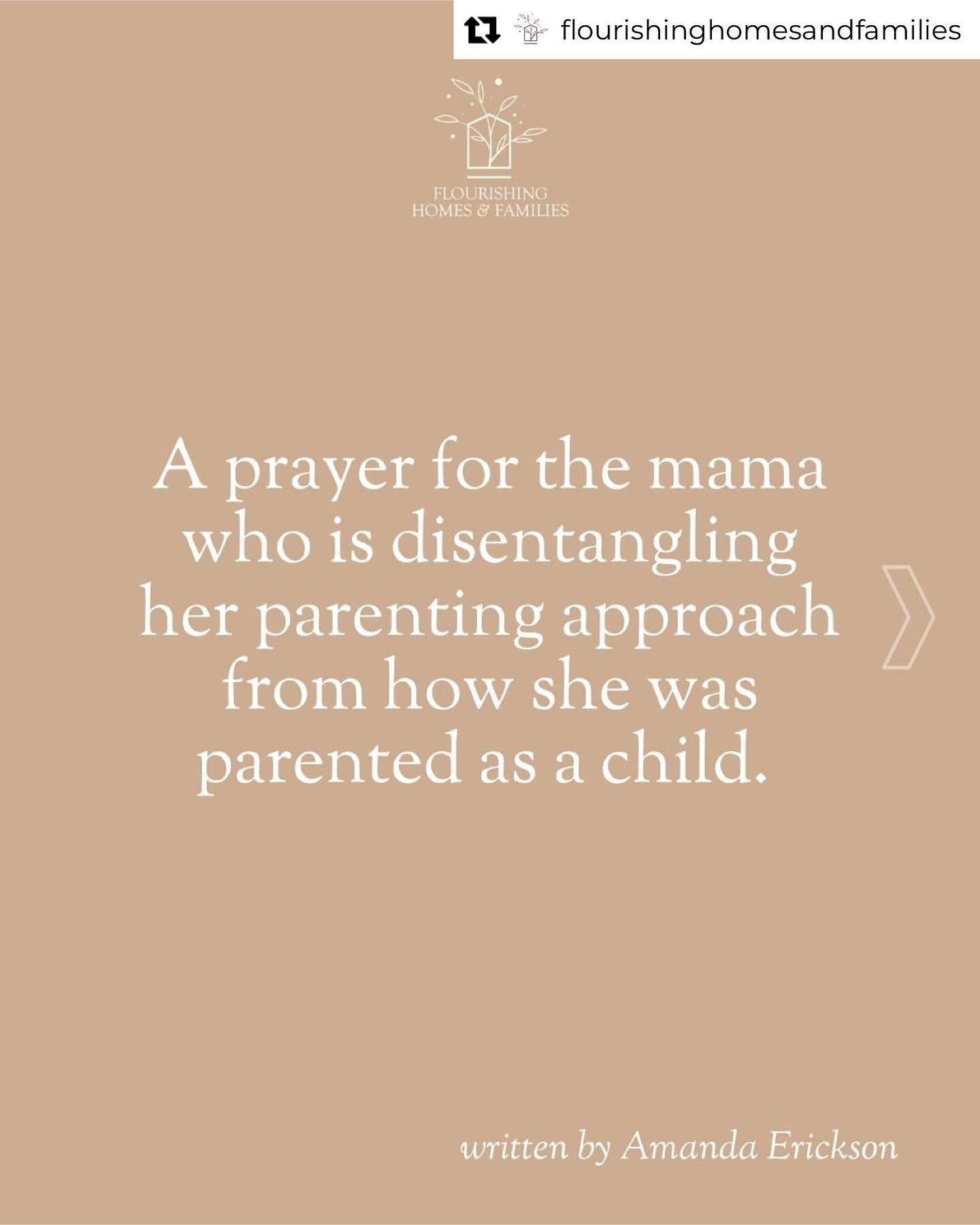 Repost from @flourishinghomesandfamilies
&bull;
I originally wrote this for the cycle-breaking toddler mama, since that's our focus this month. But really, no matter how old your kids are, if you're breaking harmful cycles and disentangling your pare