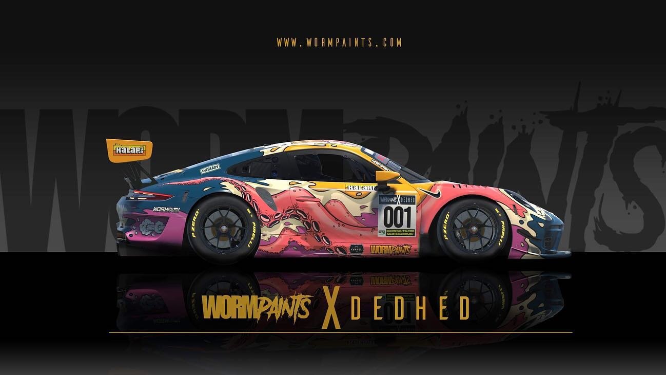 First in a series of special &ldquo;WormPaints x DedHed&rdquo; paints I&rsquo;ll be doing using hand drawn art on the cars. This is free for public use on my Trading Paints showroom. link in the Bio