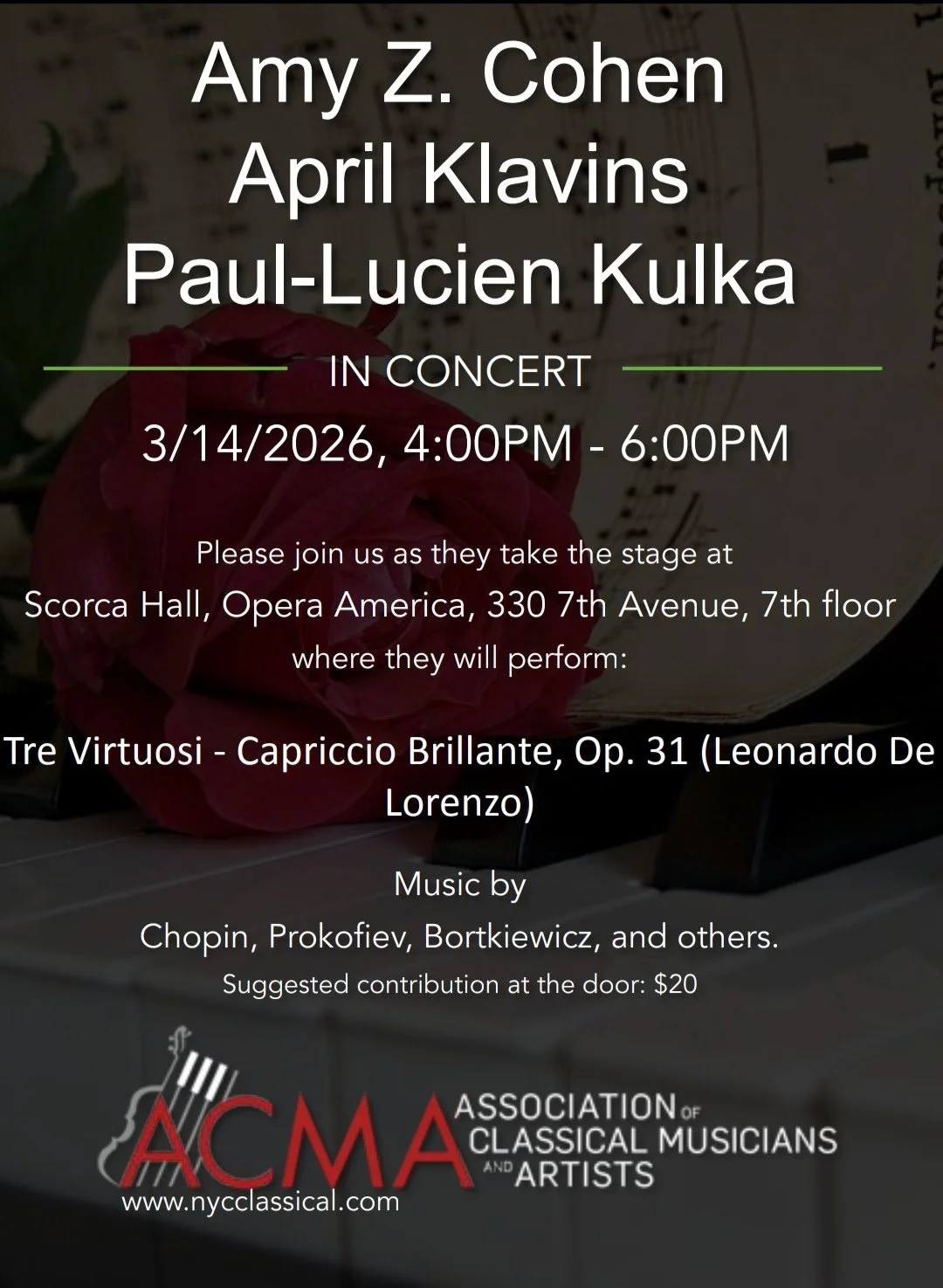 NY Flute Trio March 14, 2026