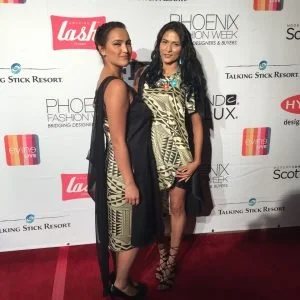 Native actresses including Grace Dove from The Revenant and Tinsley Corey from Twilight have adorned themselves in ACONAV dresses. (Courtesy ACONAV)