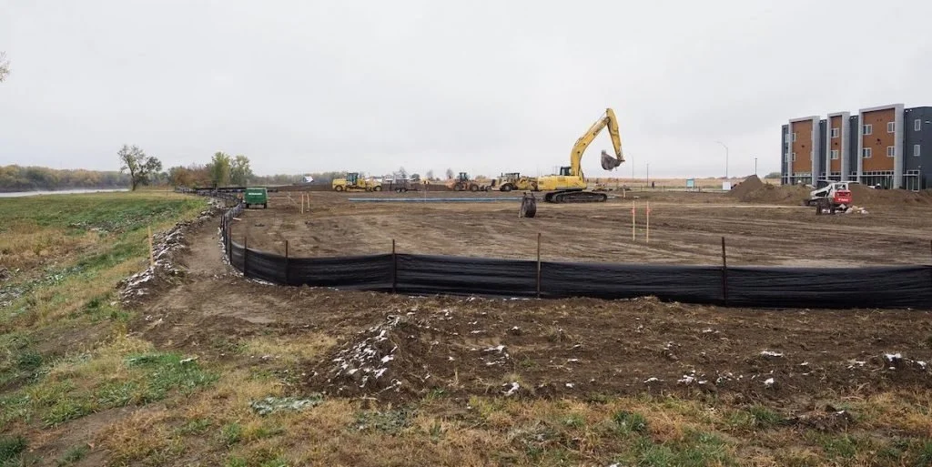 On October 19, Ho-Chunk Capital broke earth to mark the beginning of construction on Flatwater 367, the newest building within Flatwater Crossing to feature 43 apartments and 6,700 square feet of commercial space. (Photo courtesy Ho-Chunk, Inc. Facebook)