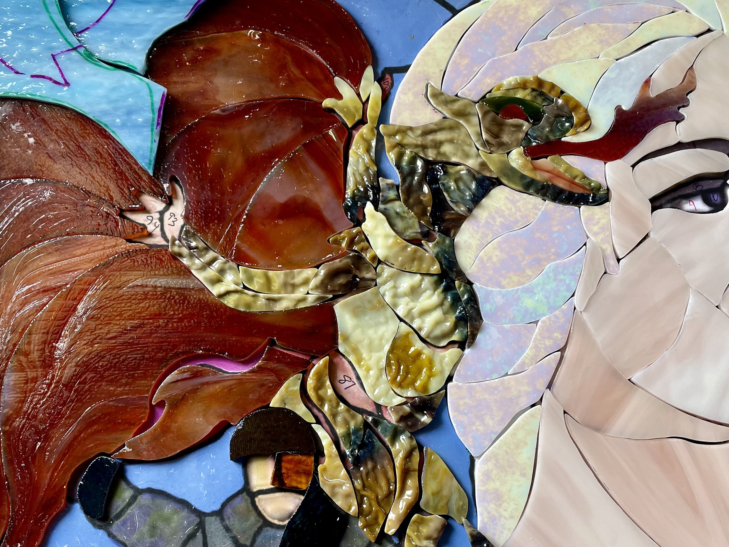 Dragon Queen dragon and iridescent hair