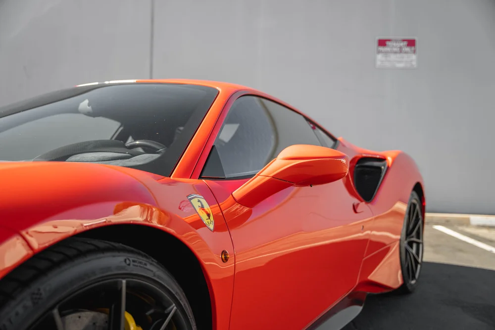 Ferrari 488 Pista front wheel and side detail