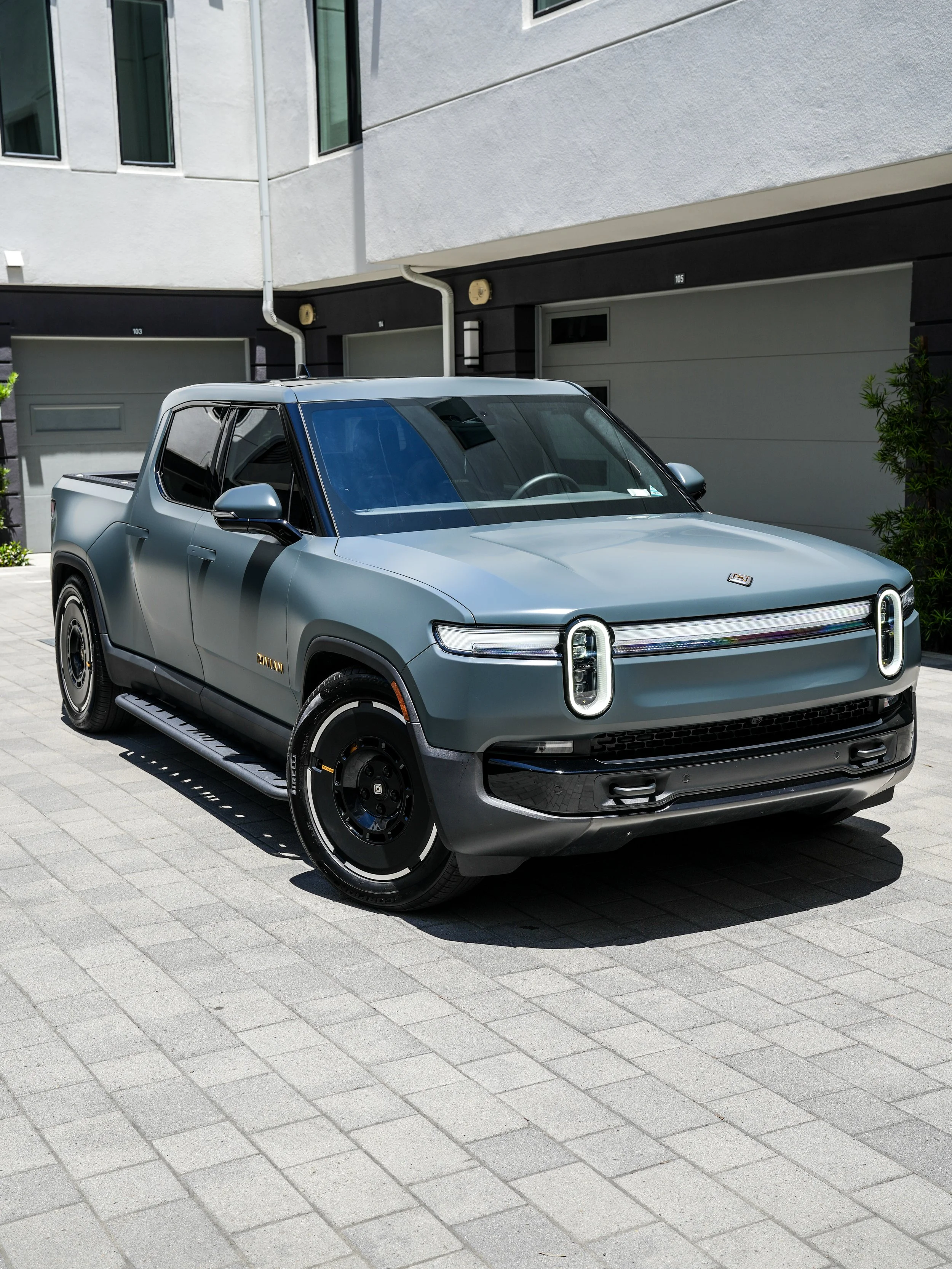Rivian R1T after matte ppf and window tint in Irvine