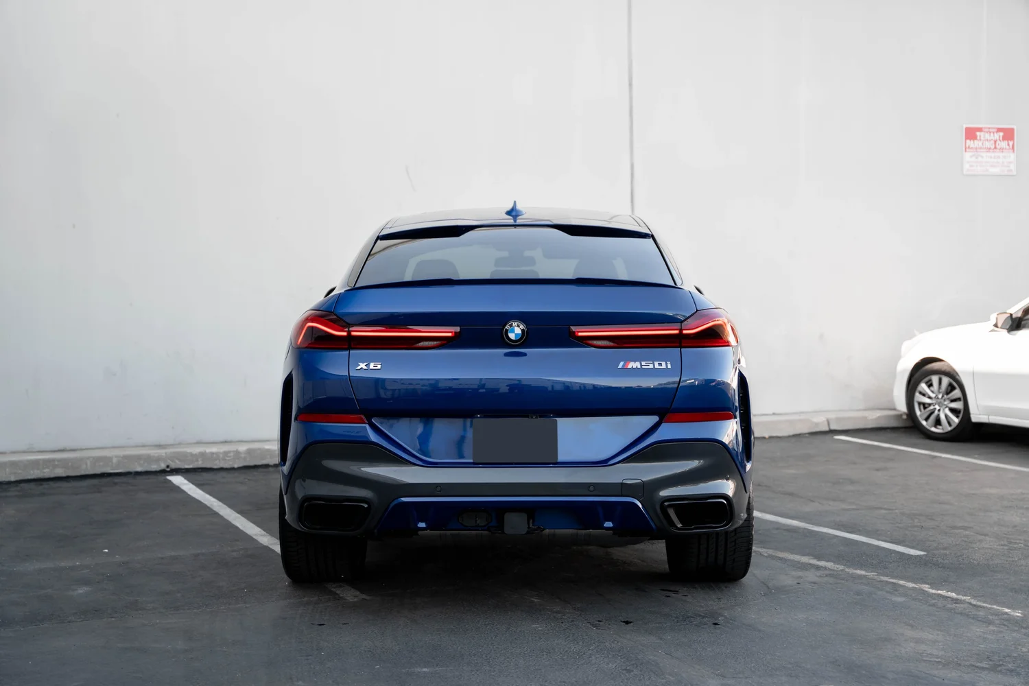 BMW X6 PPF after Paint Protection Film (PPF), direct rear view