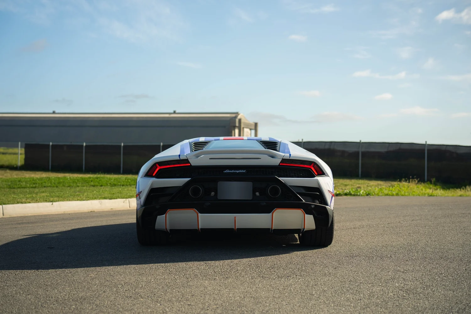 Lamborghini Huracán EVO Custom Wrap after Vinyl Wrap, rear diffuser and exhaust detail