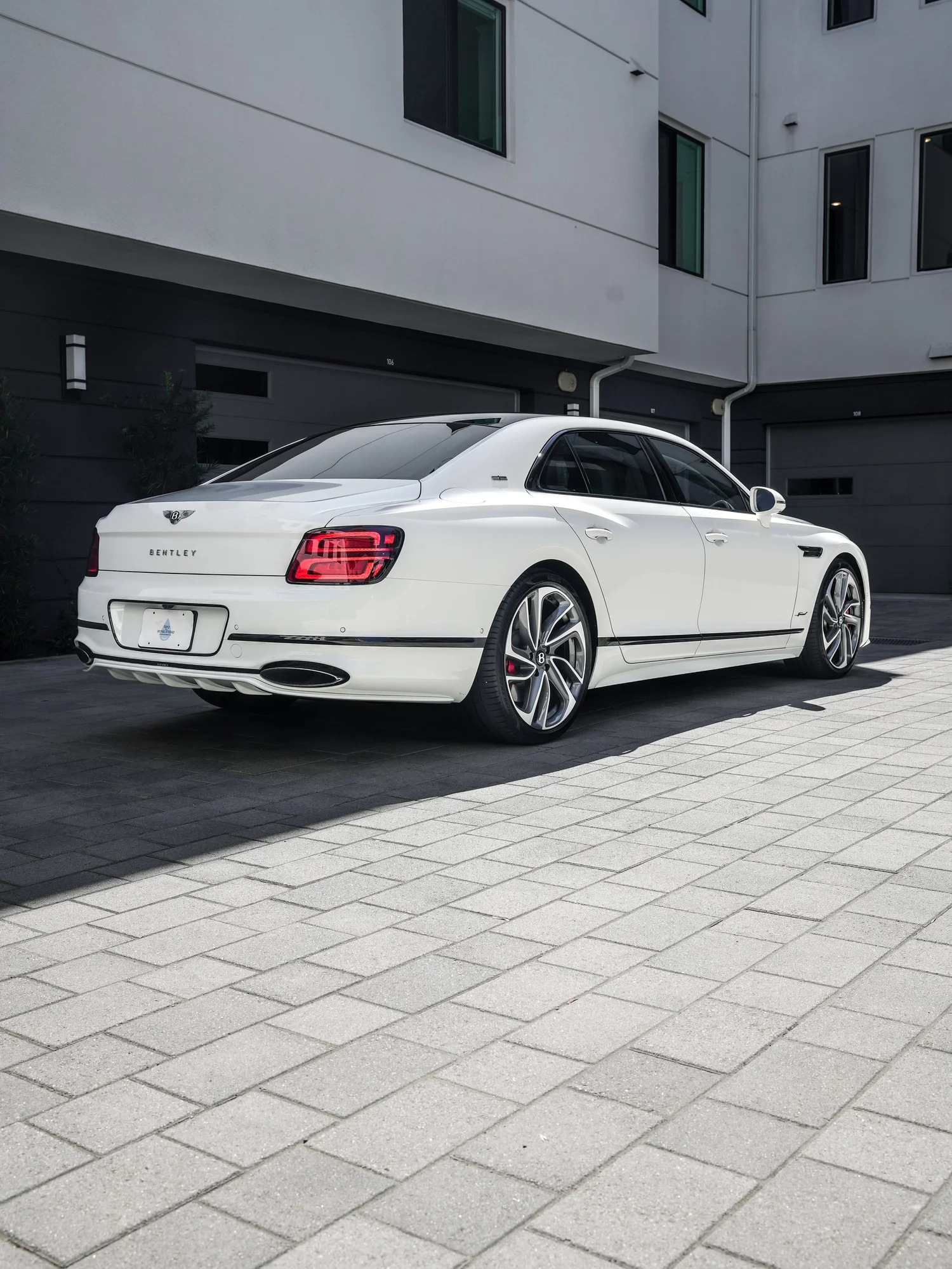 Bentley Flying Spur Speed after Full Body PPF, Window Tint and Ceramic Coating, rear-right three-quarter view