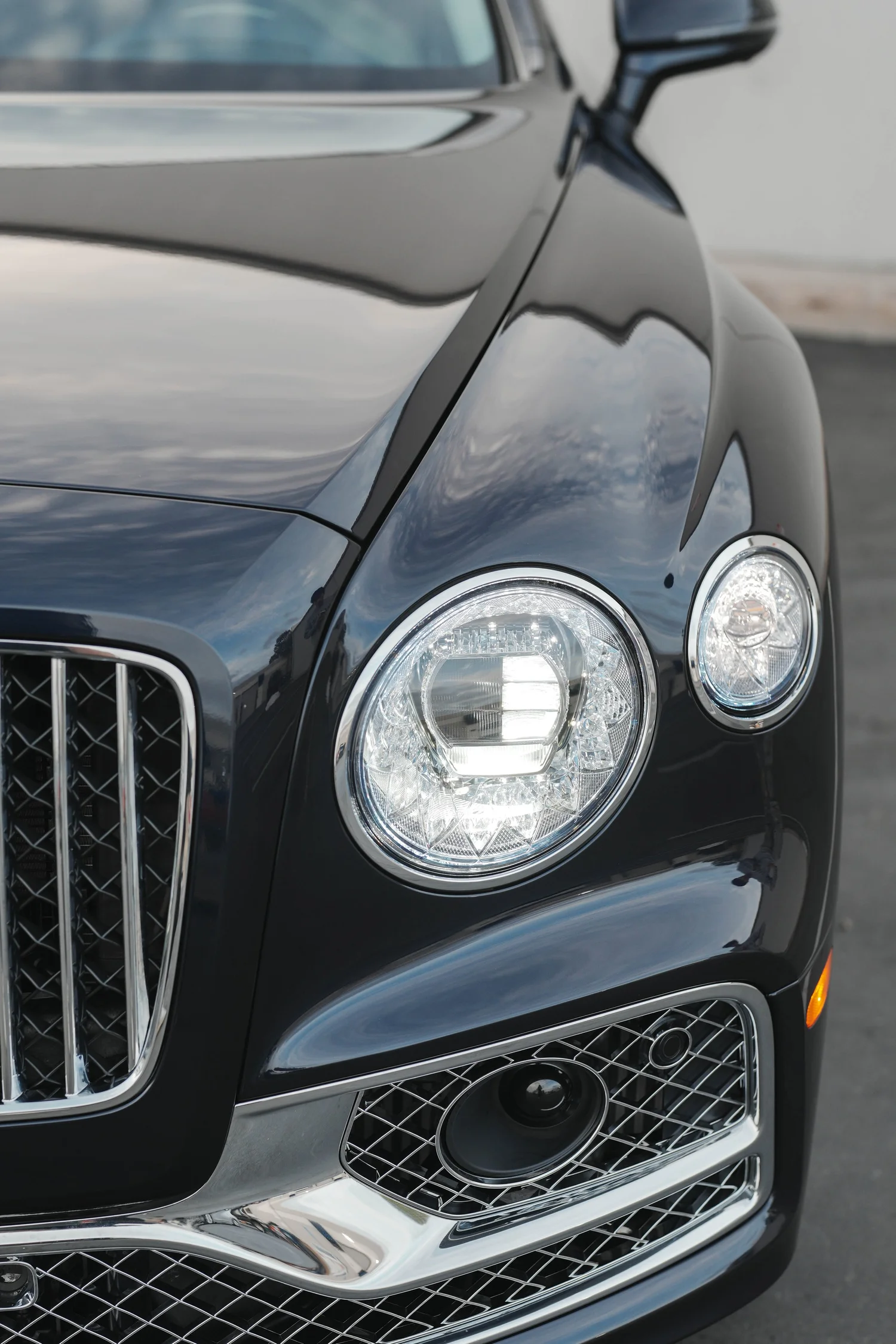 Bentley Flying Spur after Paint Protection Film (PPF), Window Tint and Ceramic Coating, front-corner view