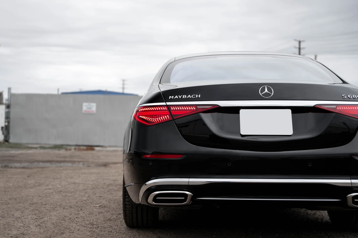 Mercedes-Maybach S 680 after Paint Protection Film (PPF) and Ceramic Coating, direct rear view