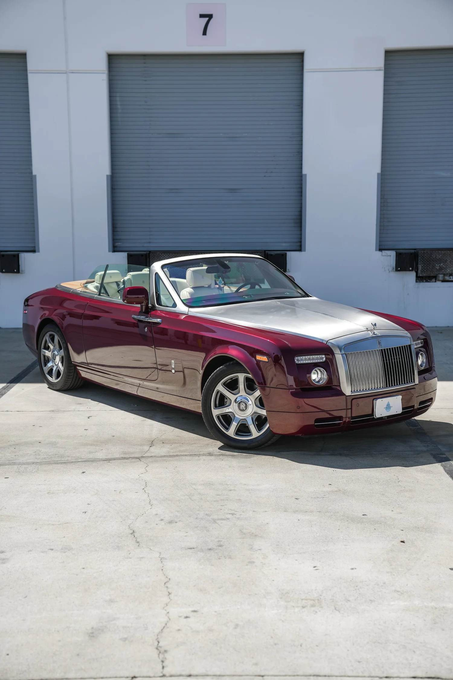 Rolls-Royce Phantom Drophead Coupé after Paint Protection Film (PPF), front-right three-quarter view