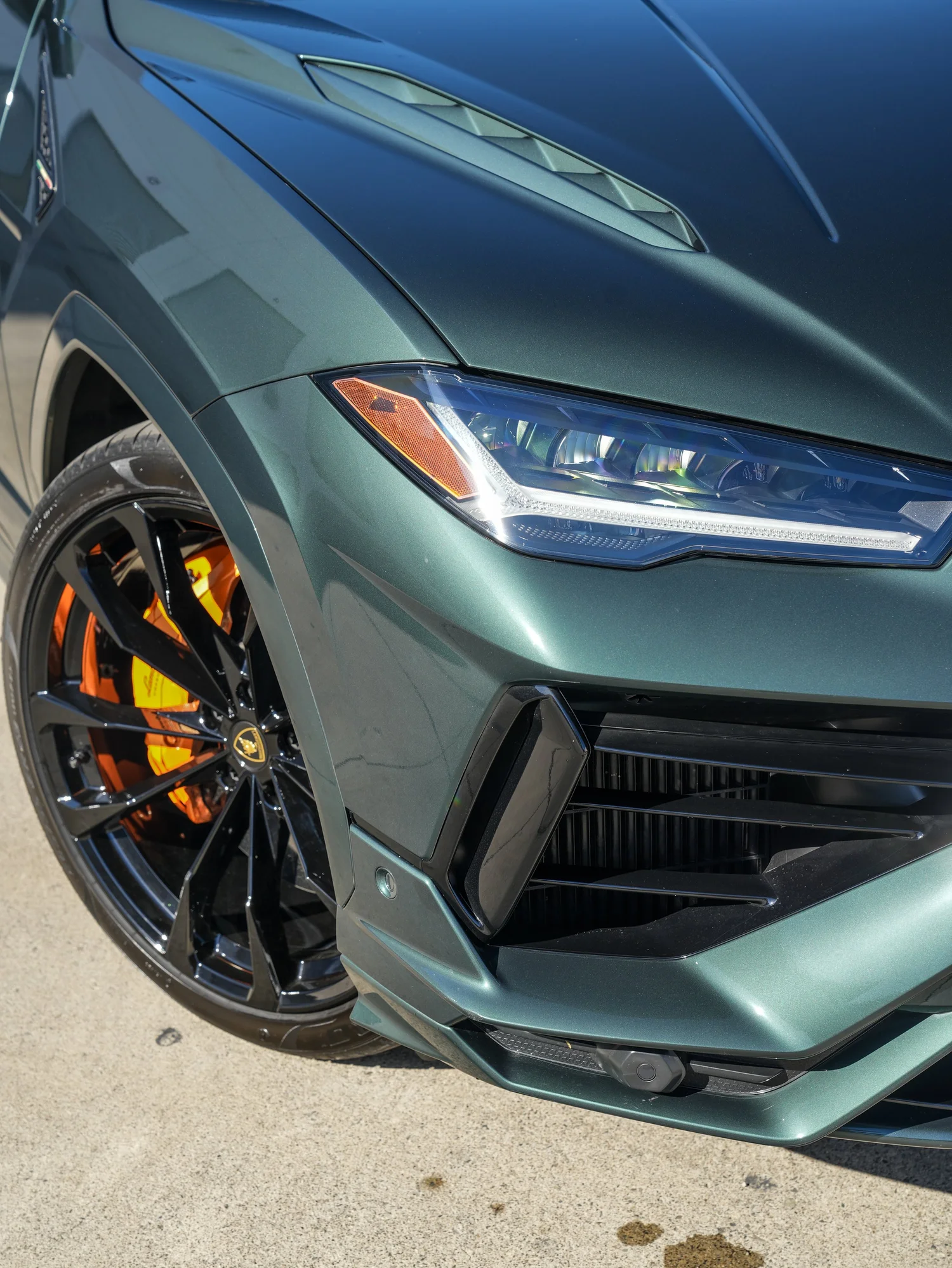 Completed Lamborghini Urus S Front Bumper PPF project in Irvine