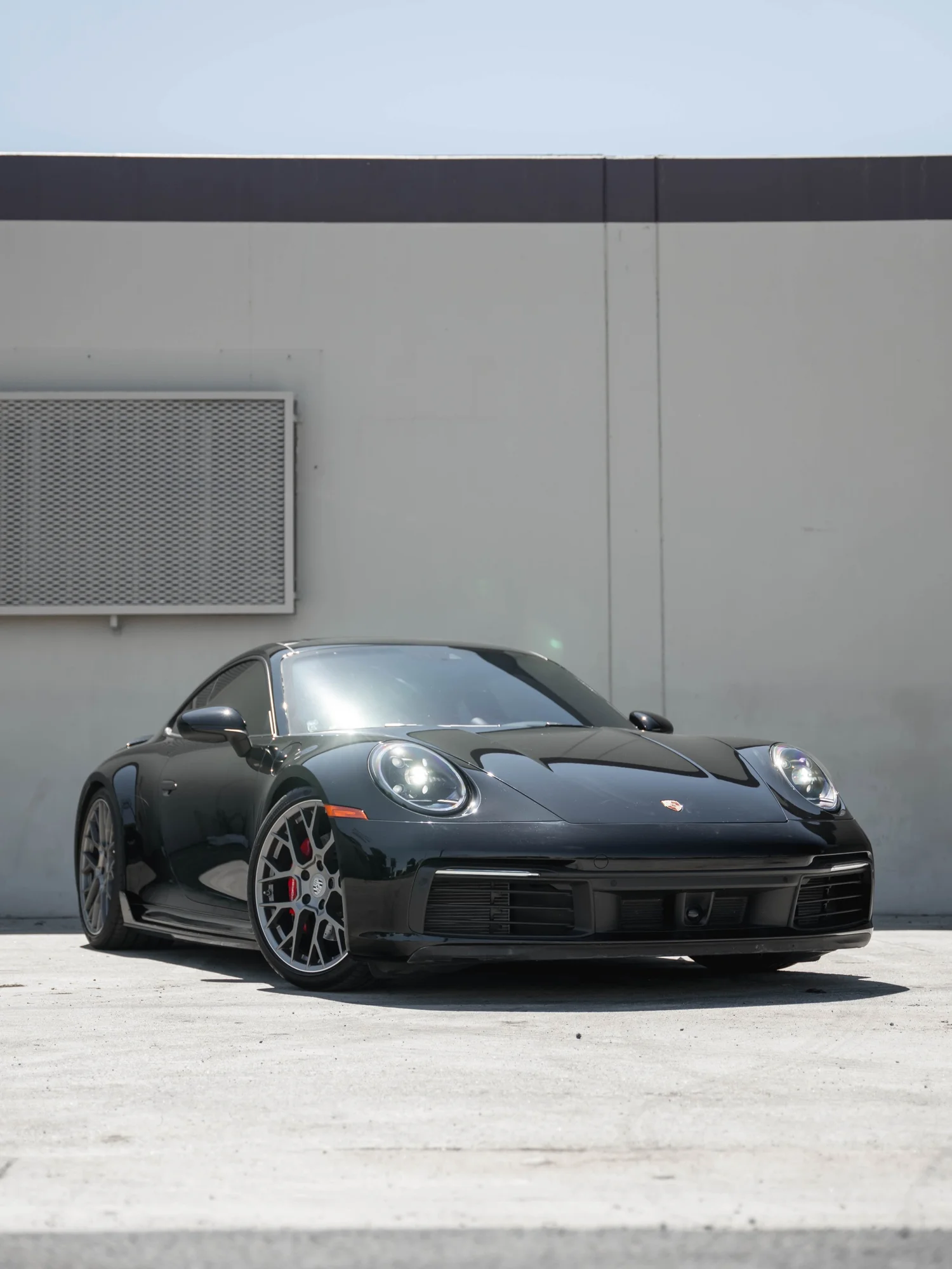 Porsche 911 Carrera S (992.1) after Paint Protection Film (PPF) and Ceramic Coating, front-left three-quarter view