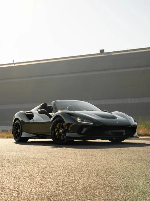 Black Ferrari F8 PPF, Window Tint & Ceramic Coating