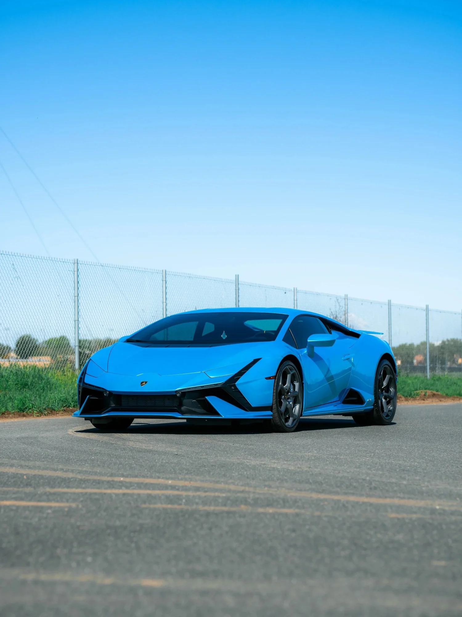 Lamborghini Huracán Tecnica after Paint Protection Film (PPF) and Vinyl Wrap, front-left three-quarter view