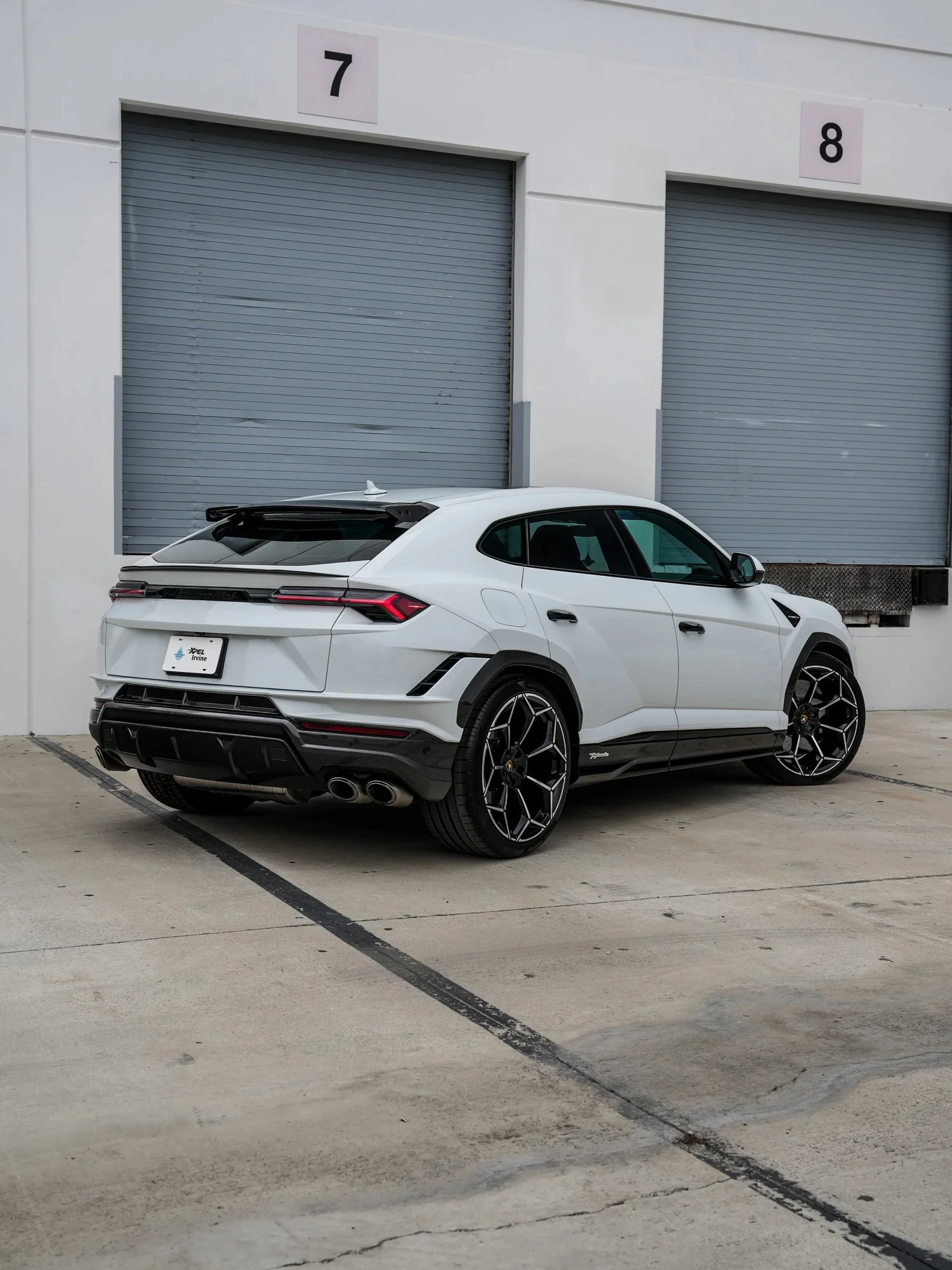 Lamborghini Urus Performante rear three-quarter finished view from the driver side after full exterior PPF, window tint and ceramic coating