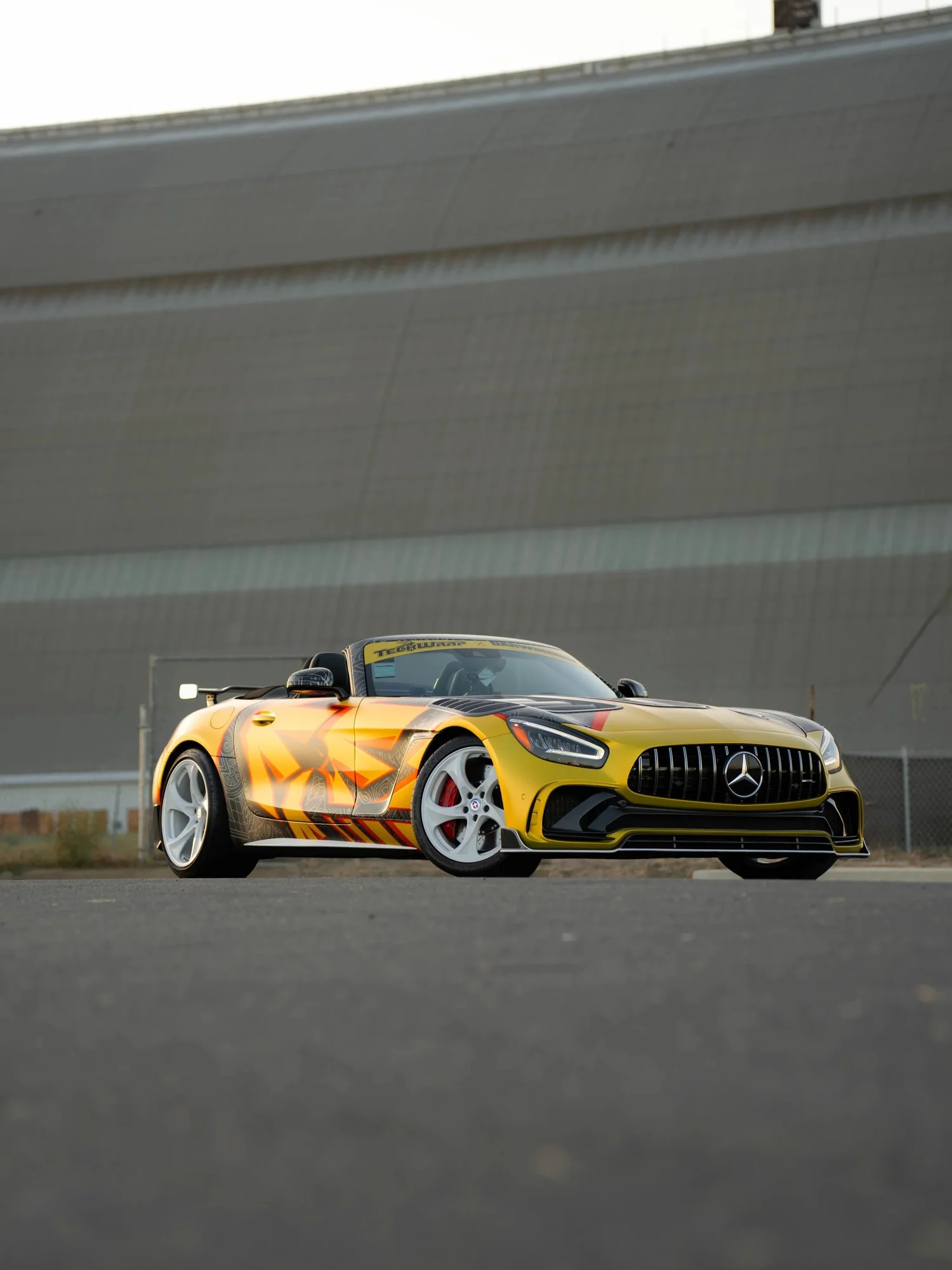 Mercedes-AMG GT Custom Wrap after Vinyl Wrap, direct front view