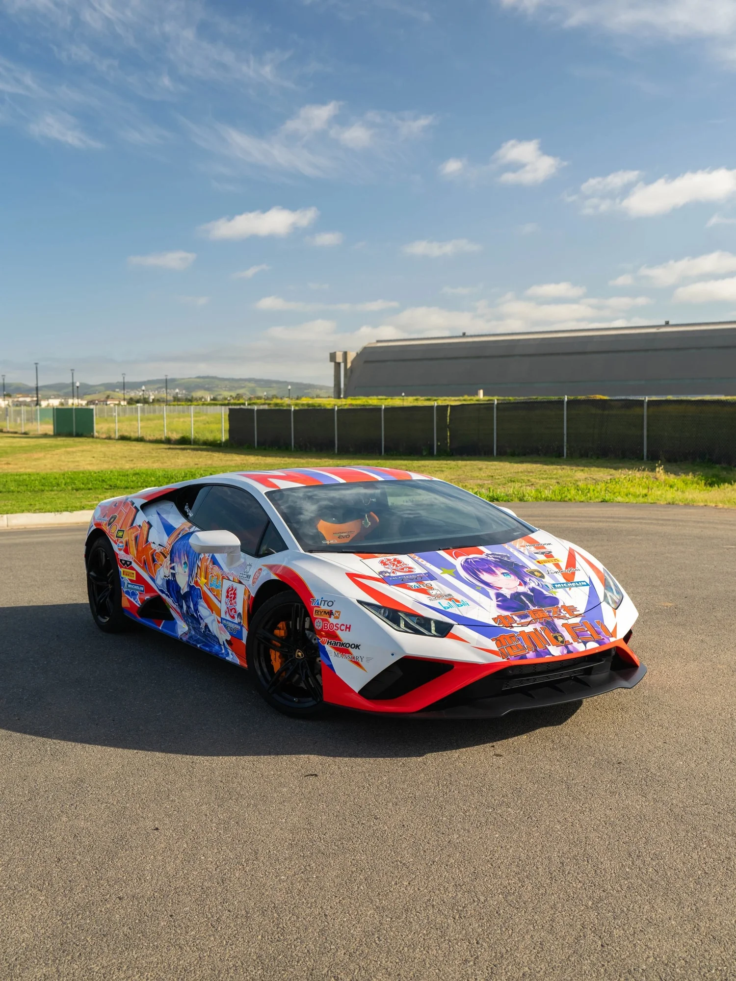 Lamborghini Huracán EVO Custom Wrap after Vinyl Wrap, direct front view