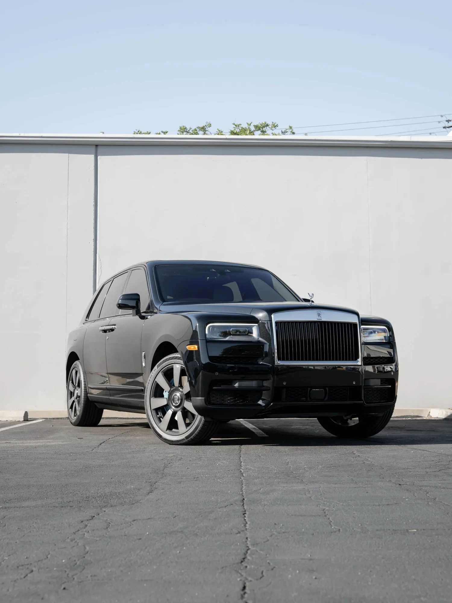 Dark Metallic Grey Rolls-Royce Cullinan after Paint Protection Film (PPF), Window Tint and Ceramic Coating, front-right three-quarter view