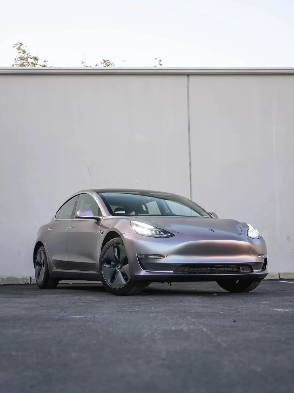 Tesla Model 3 Caprio Grey Purple Vinyl Wrap — Caprio Grey Purple Vinyl Wrap