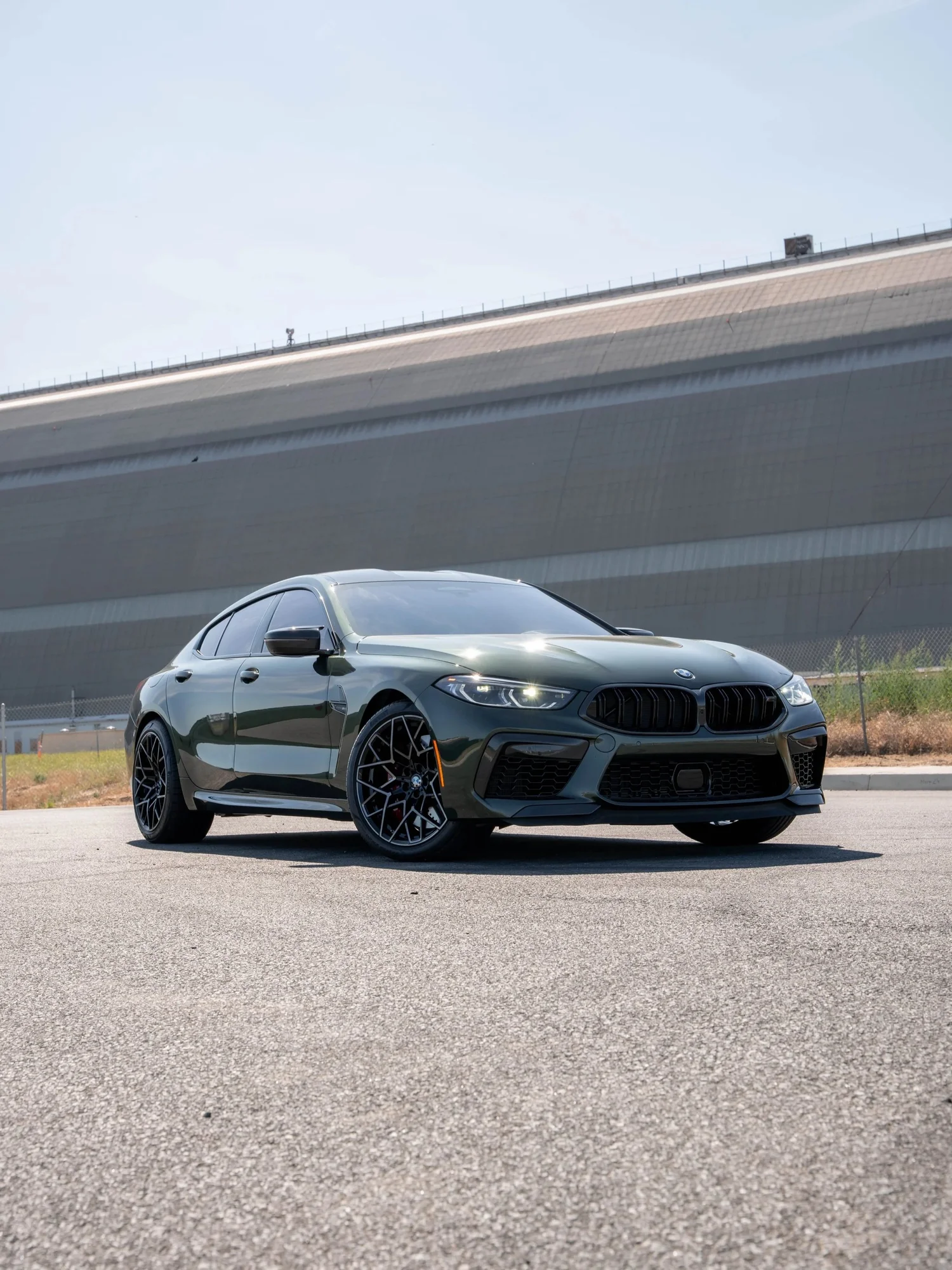 BMW M8 Competition after Paint Protection Film (PPF), Window Tint and Ceramic Coating, front-left three-quarter view