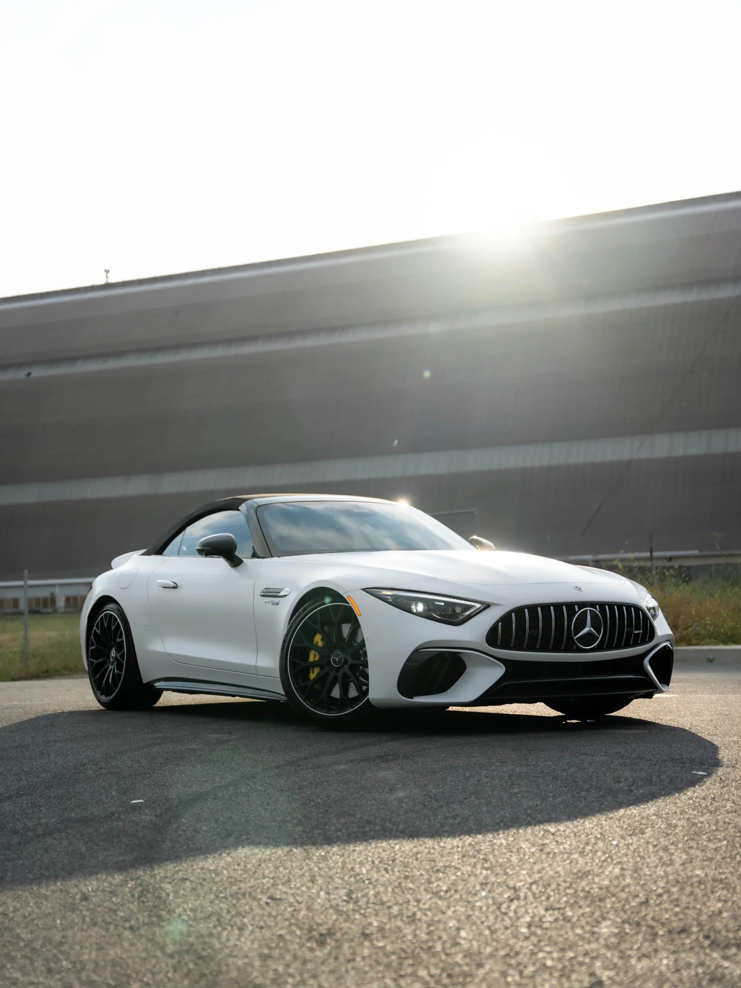 Mercedes-AMG SL 63 after Matte PPF, Window Tint and Ceramic Coating, front-right three-quarter view